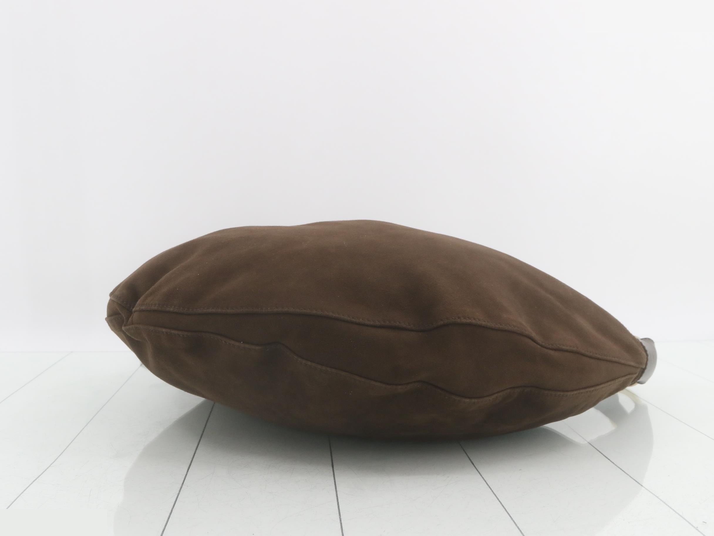 Shoulder bag, brown suede — view 6