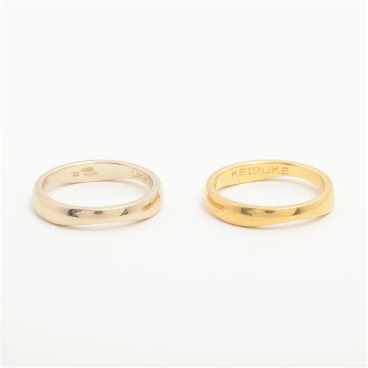 Love Me Ring 750 (Yellow Gold x White Gold) 6.4g 50 Name AA2652 Plating peeling — view 2