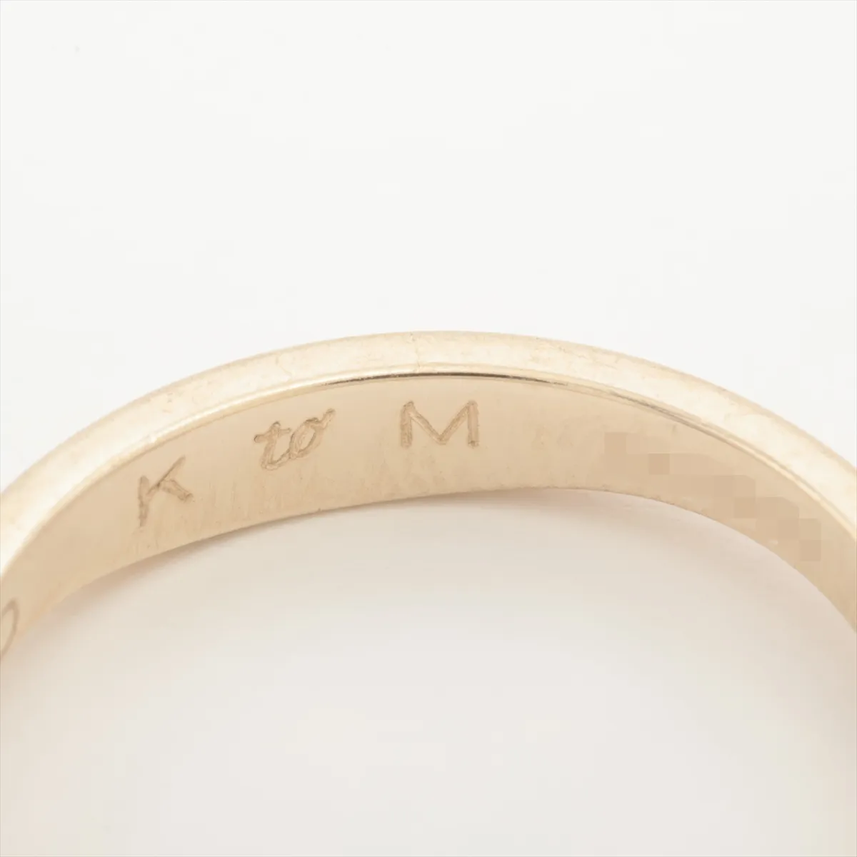 Love Me Ring 750 (Yellow Gold x White Gold) 6.4g 50 Name AA2652 Plating peeling — view 5