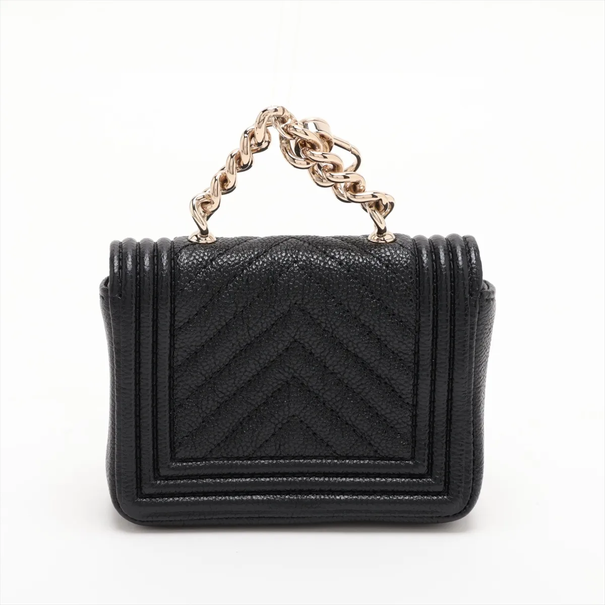 Boy Chanel Caviar Skin Waist Pouch, Black with Gold Hardware, 32054456, serial number in the 32 range. — view 2