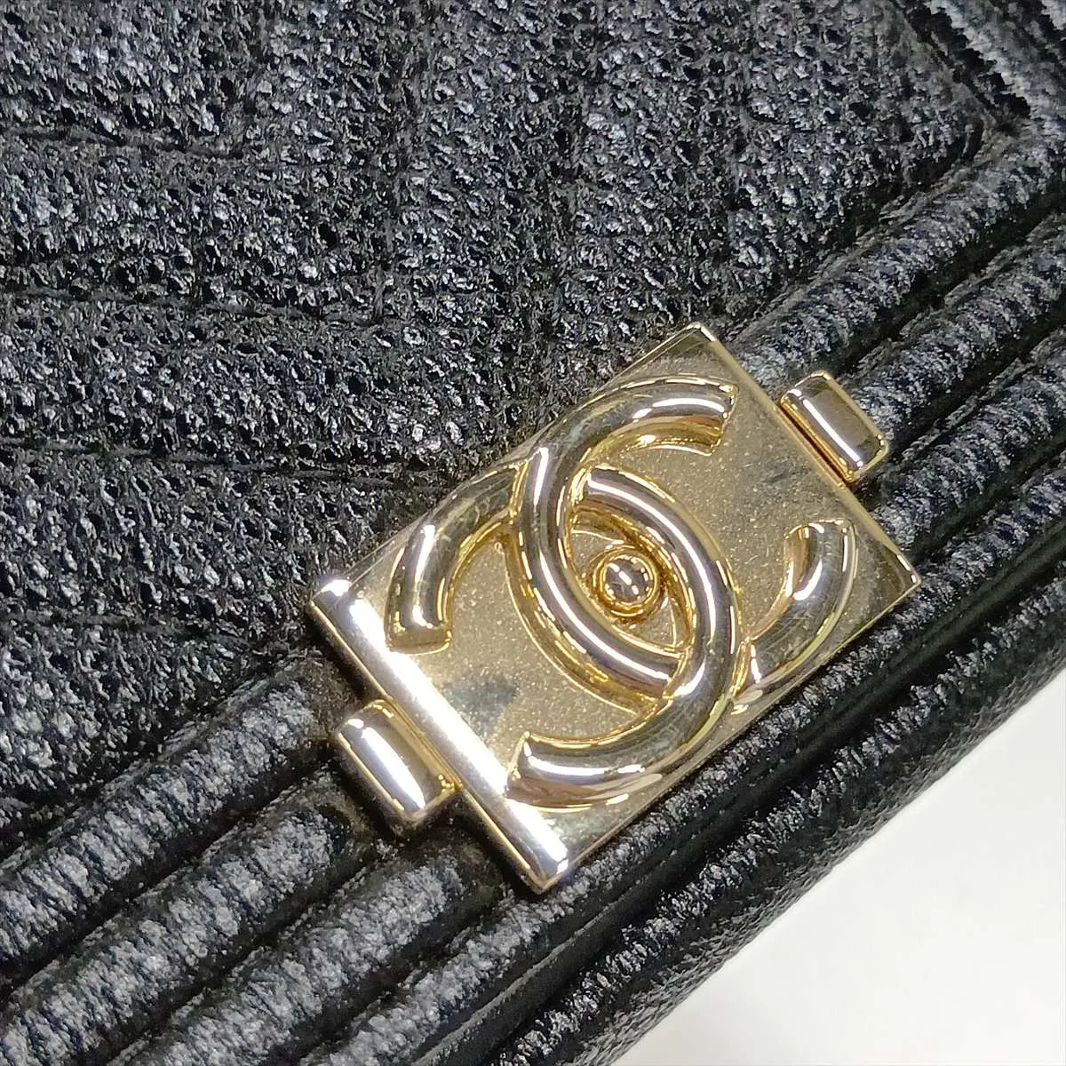 Boy Chanel Caviar Skin Waist Pouch, Black with Gold Hardware, 32054456, serial number in the 32 range. — view 11