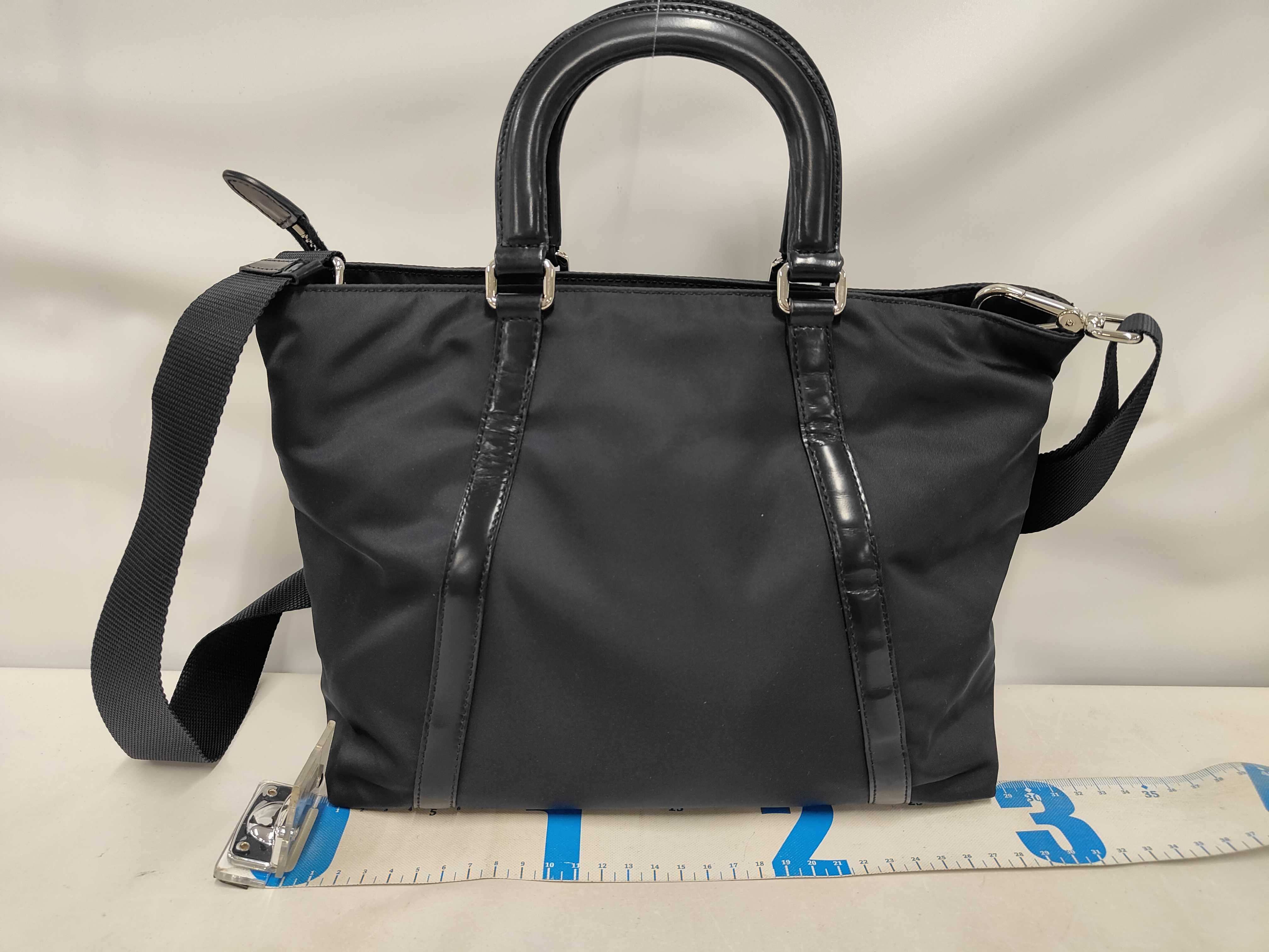 Nylon Leather Mini Tote Bag Shoulder Bag Cereal Handbag — view 2