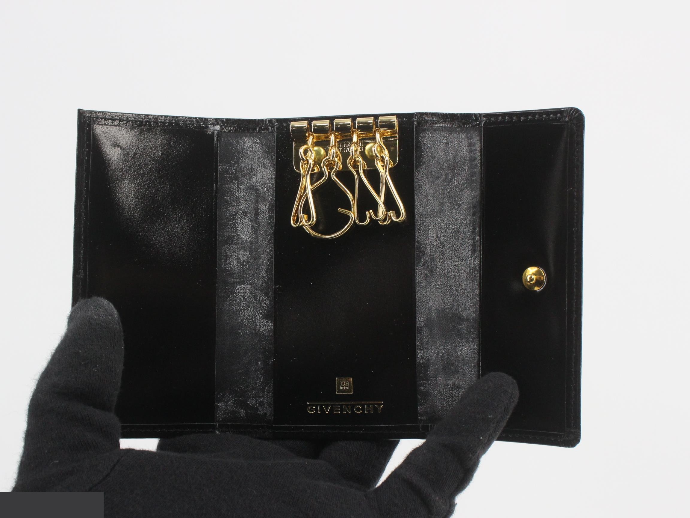 Leather Key Case, Black — view 4