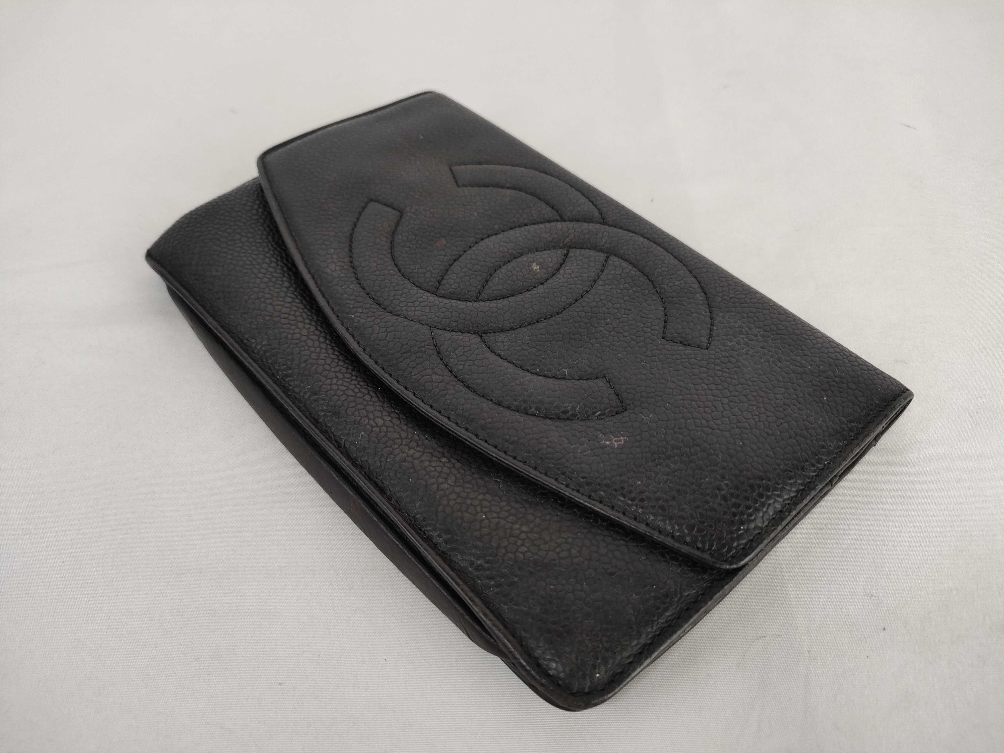 Caviar Skin Coco Mark Long Wallet — view 4
