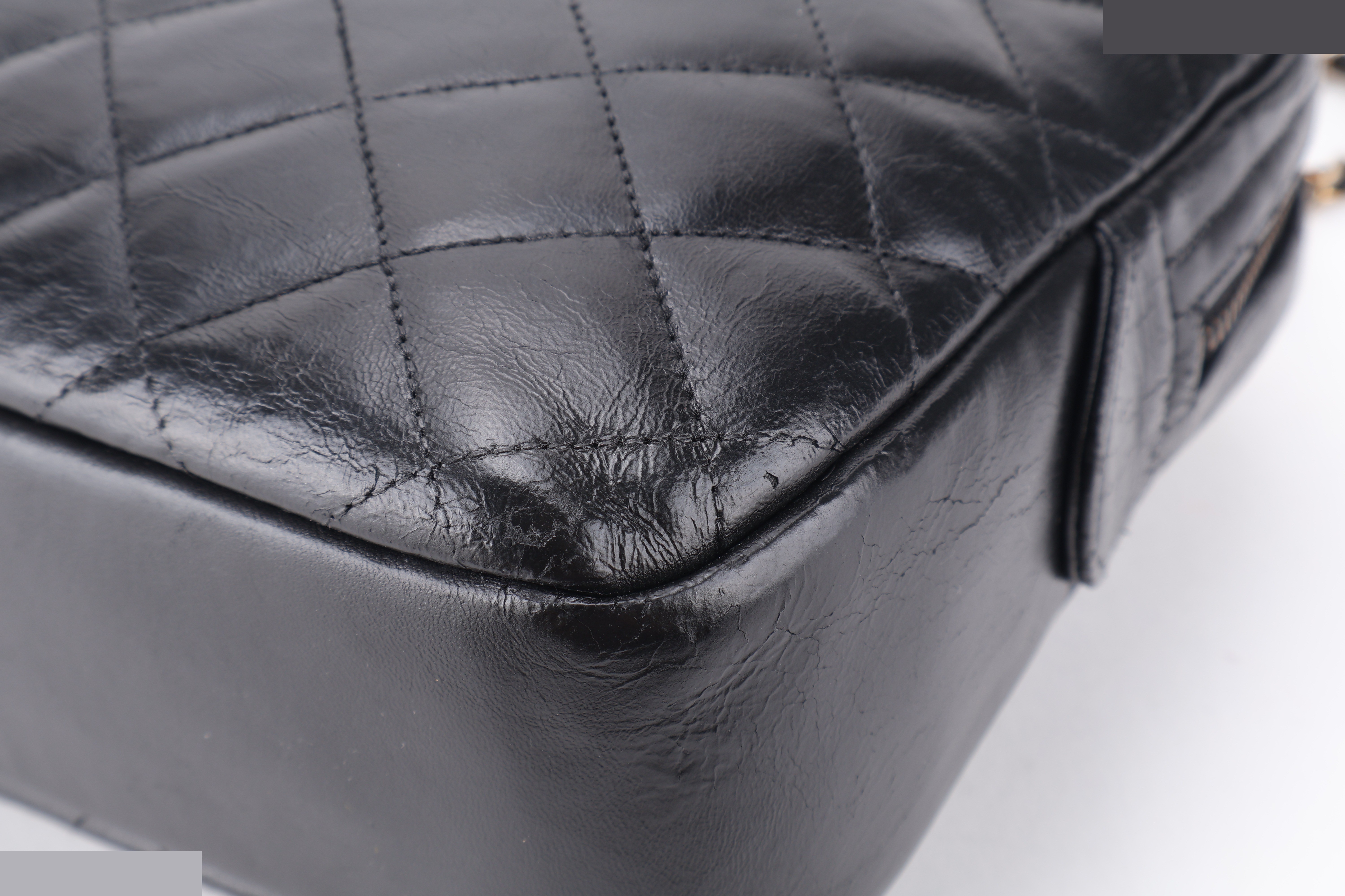 VINTAGE CAMERA BAG MEDIUM BLACK LAMBSKIN — view 5