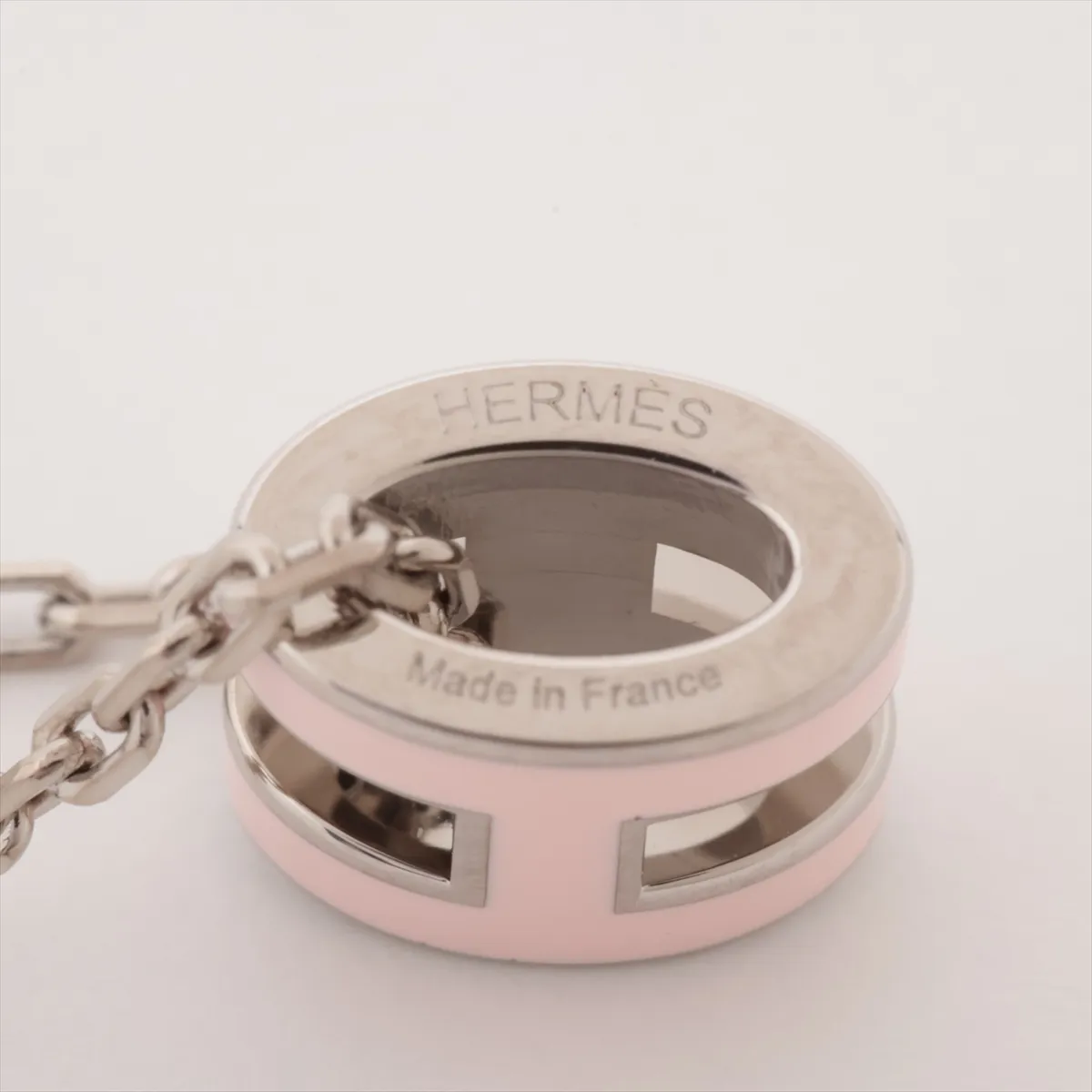 Mini Pop H Necklace, GP Silver x Pink, with — view 4