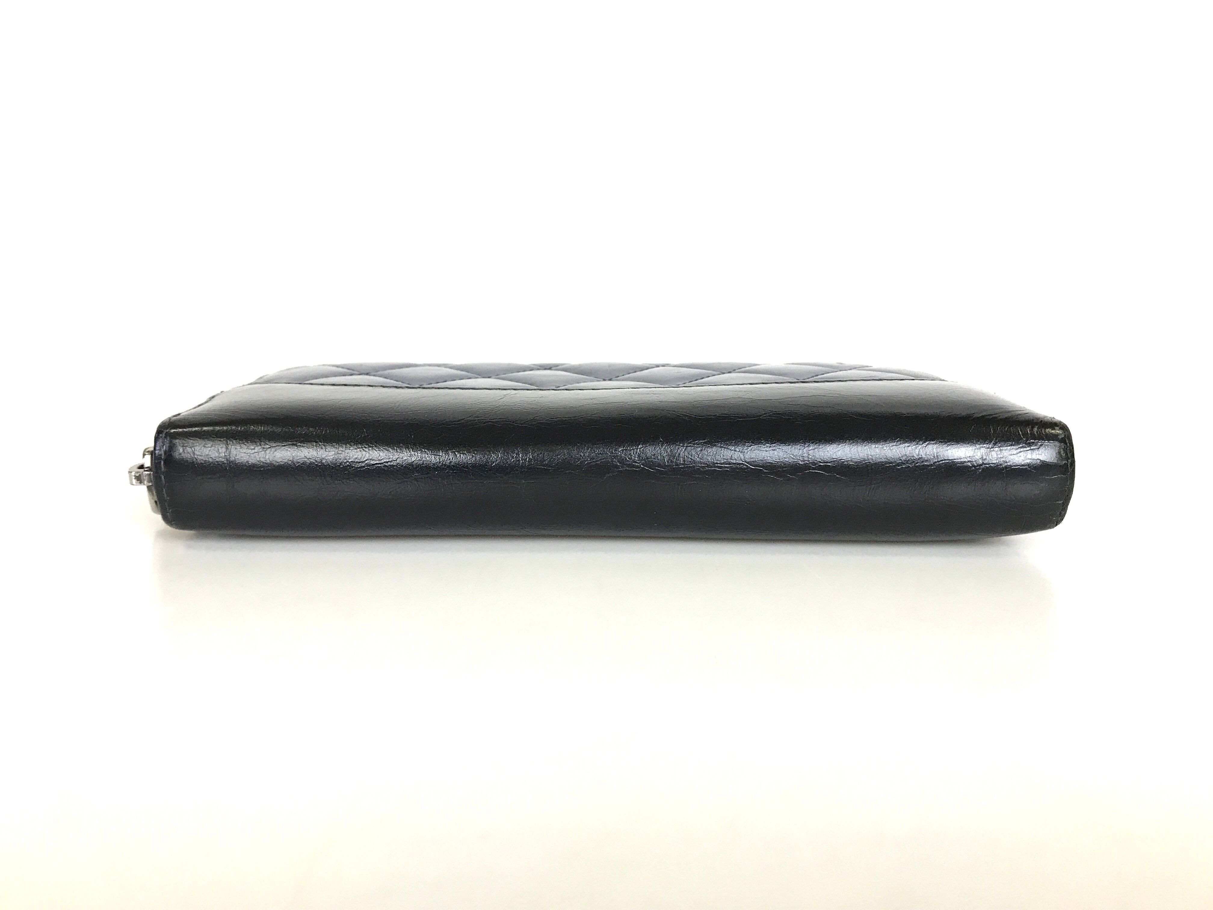 wallet, long wallet, lambskin leather, black wallet — view 7