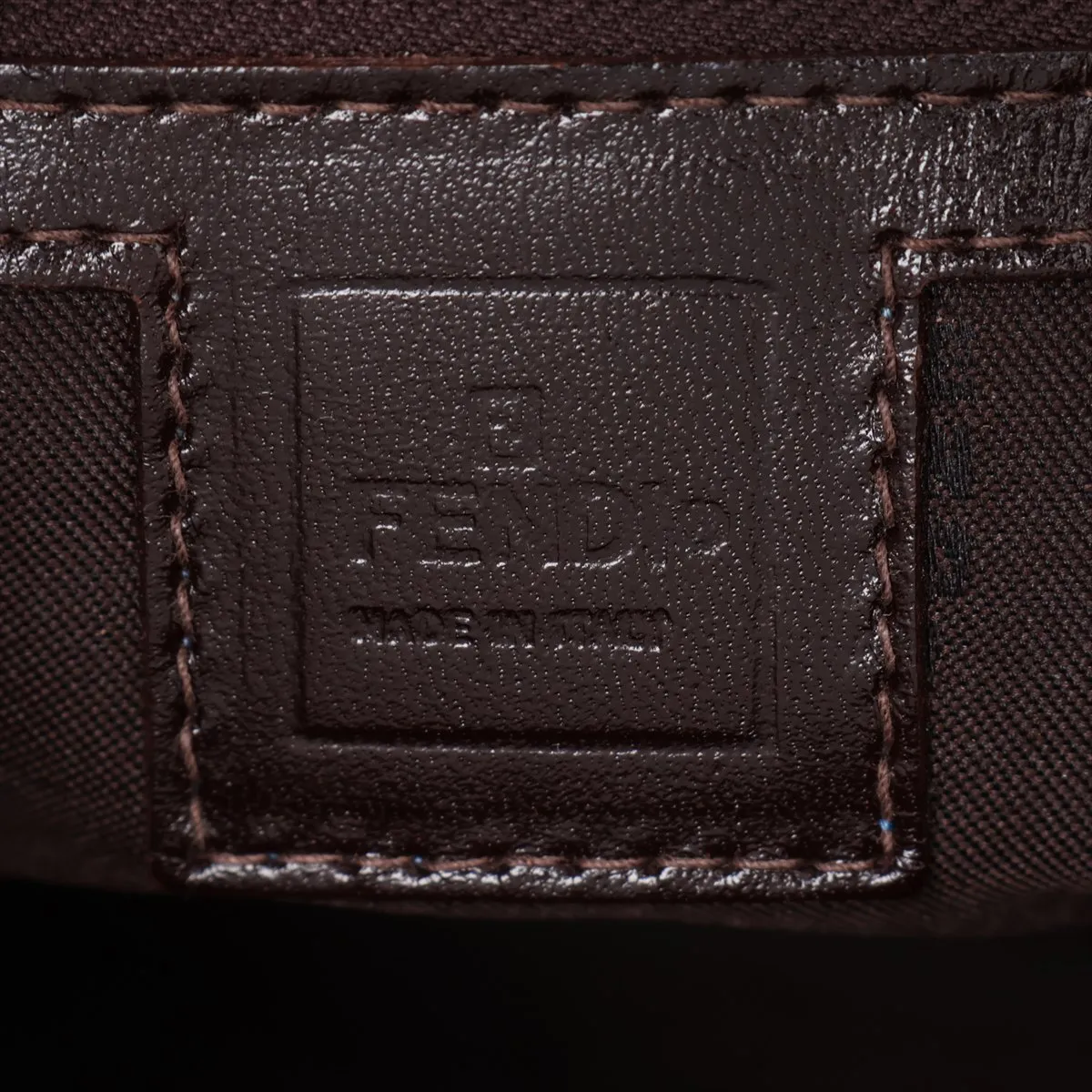 Zucca Canvas x Leather Shoulder Bag, Brown — view 11