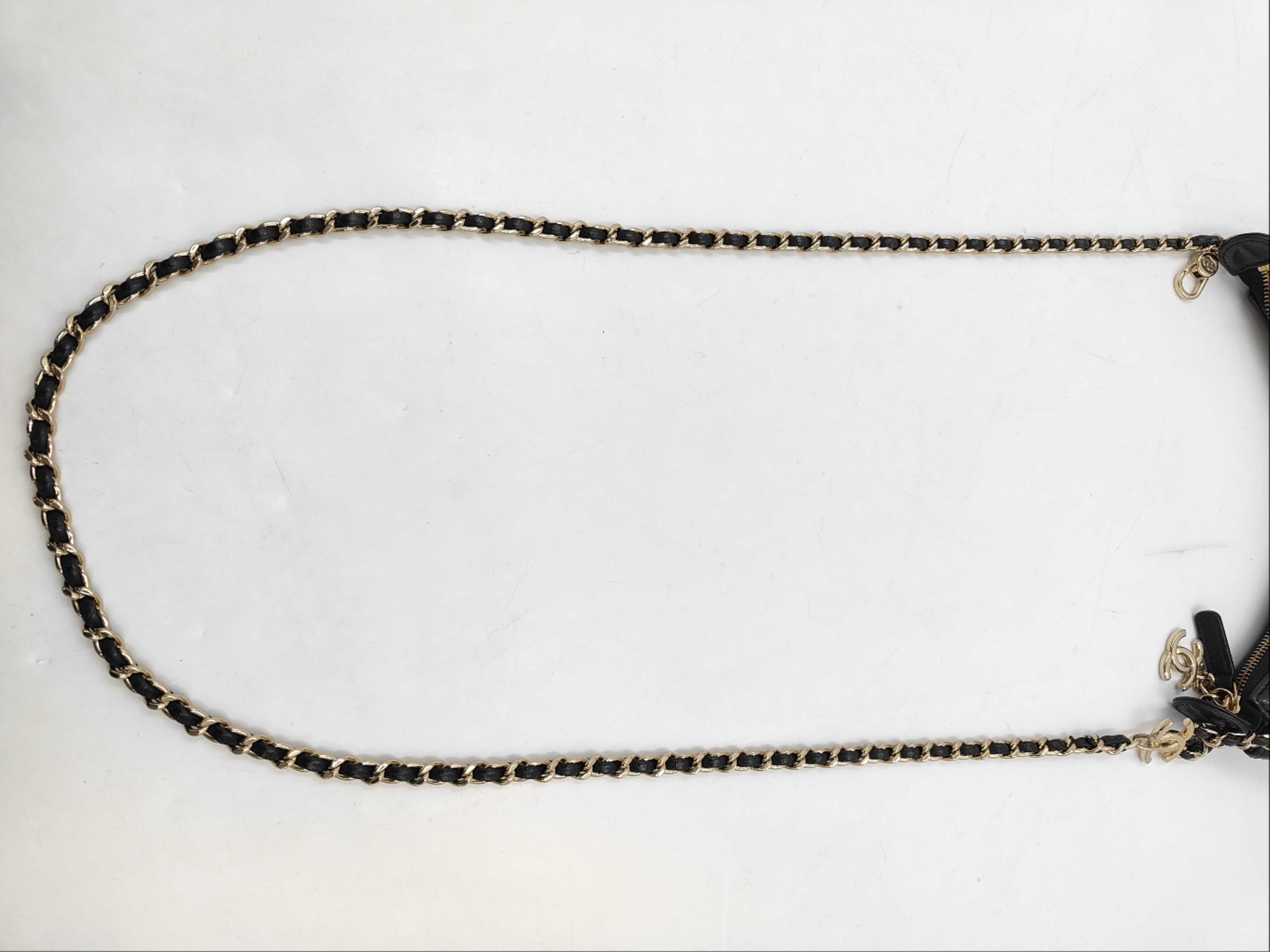 Matelassé Small Hobo Chain Shoulder Bag, Black Calfskin — view 3