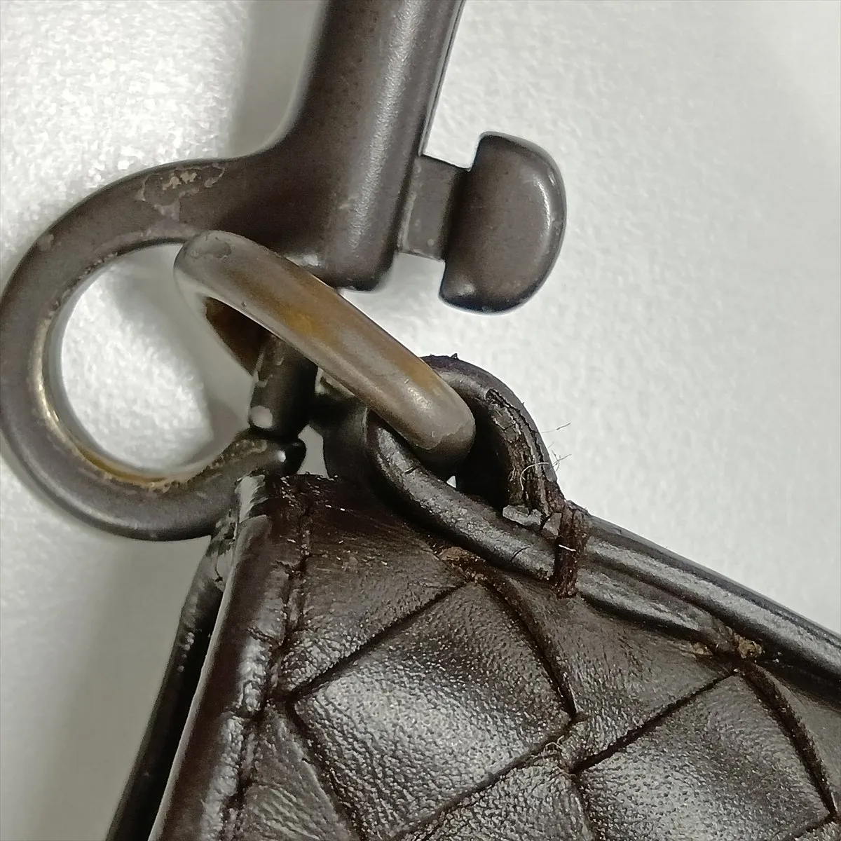 Intrecciato Leather Shoulder Bag, Black — view 10