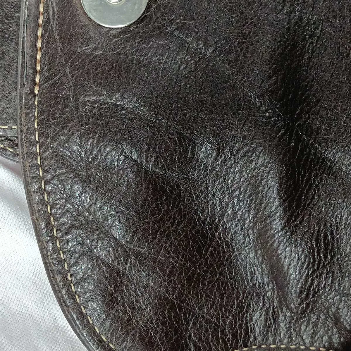 Logo Leather Shoulder Bag, Brown — view 13