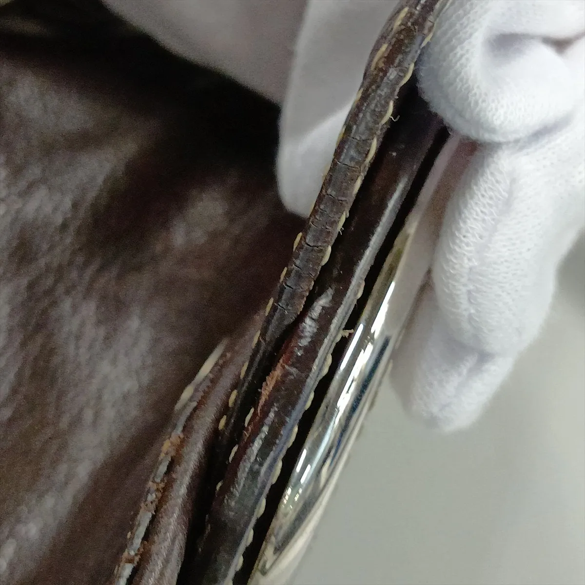 Logo Leather Shoulder Bag, Brown — view 14