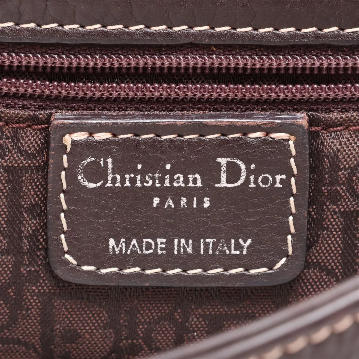 Logo Leather Shoulder Bag, Brown — view 9