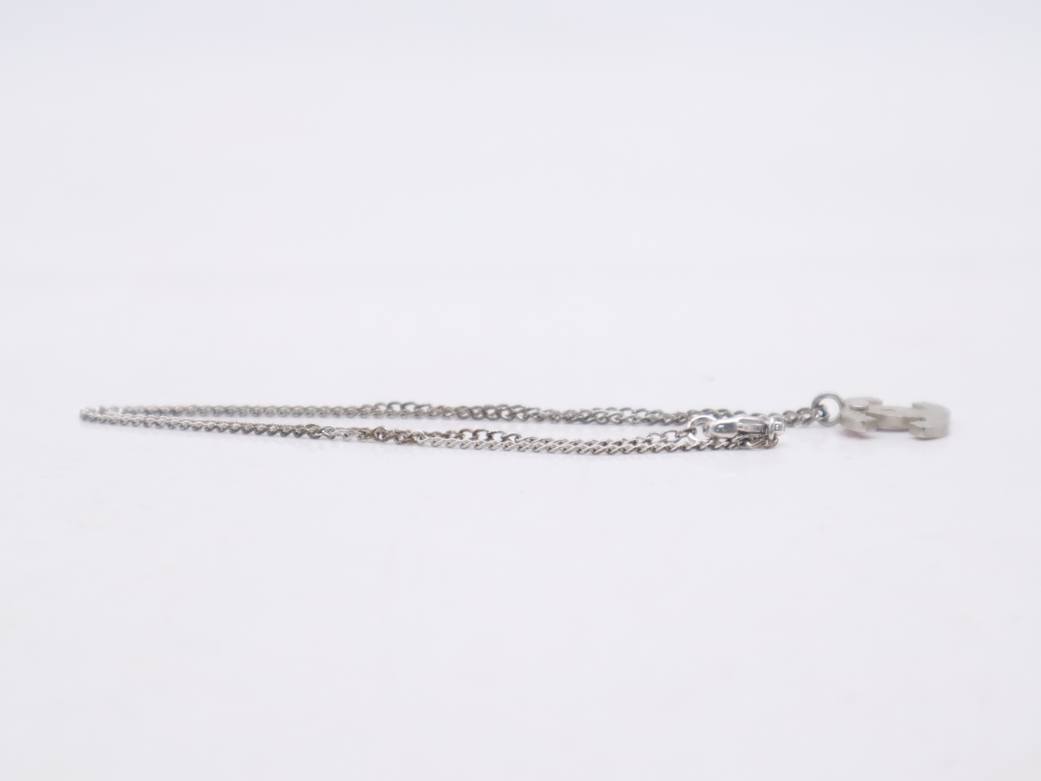Ag925 Coco Mark Necklace, Pink, with Box and Dust Bag. — view 3