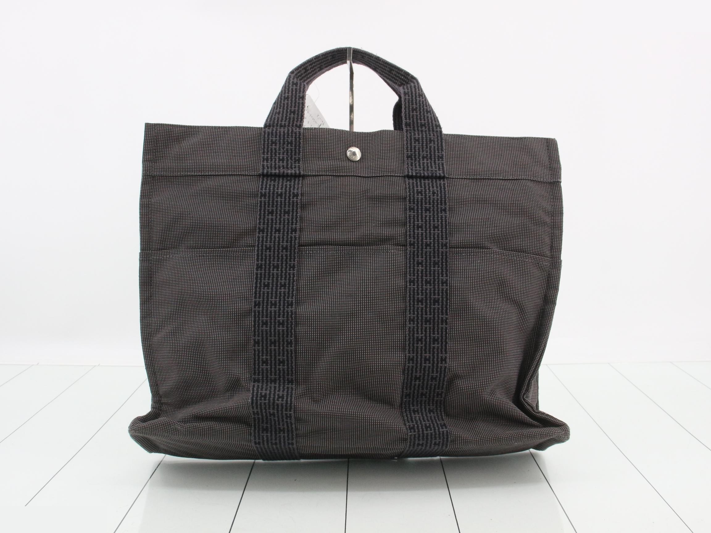 Aile Line Tote MM, Gray Canvas