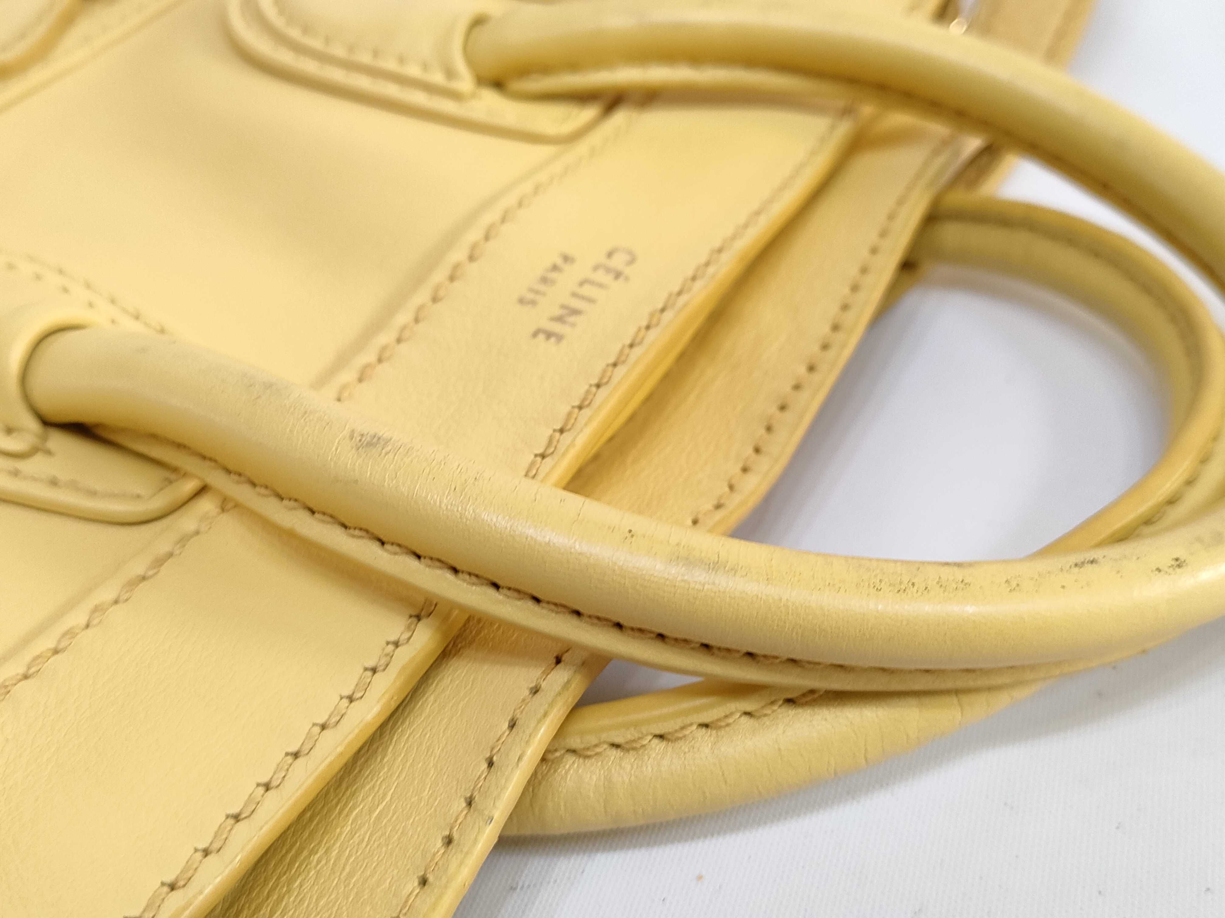 Luggage Nano Shopper Handbag, Yellow — view 13