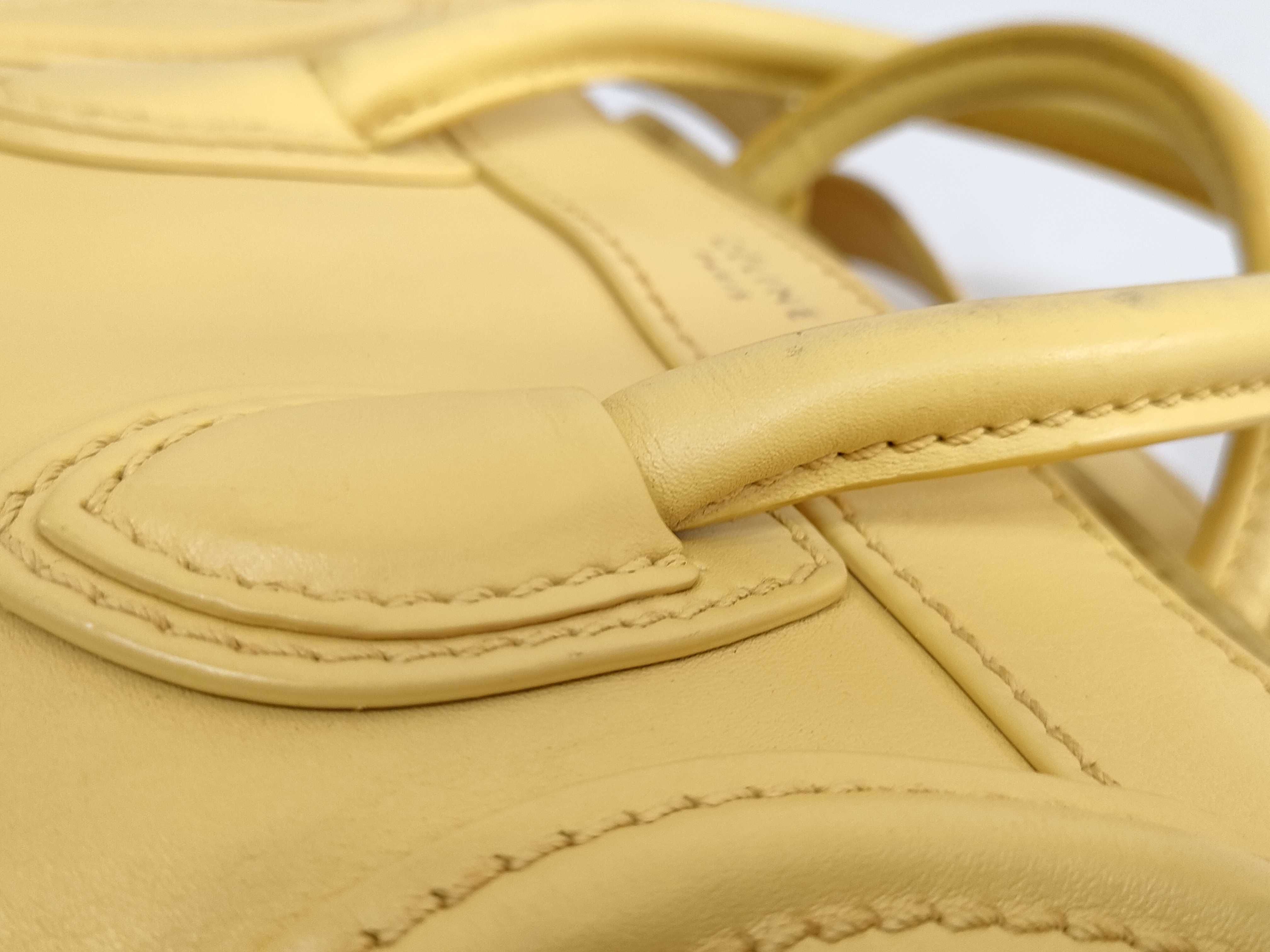 Luggage Nano Shopper Handbag, Yellow — view 5