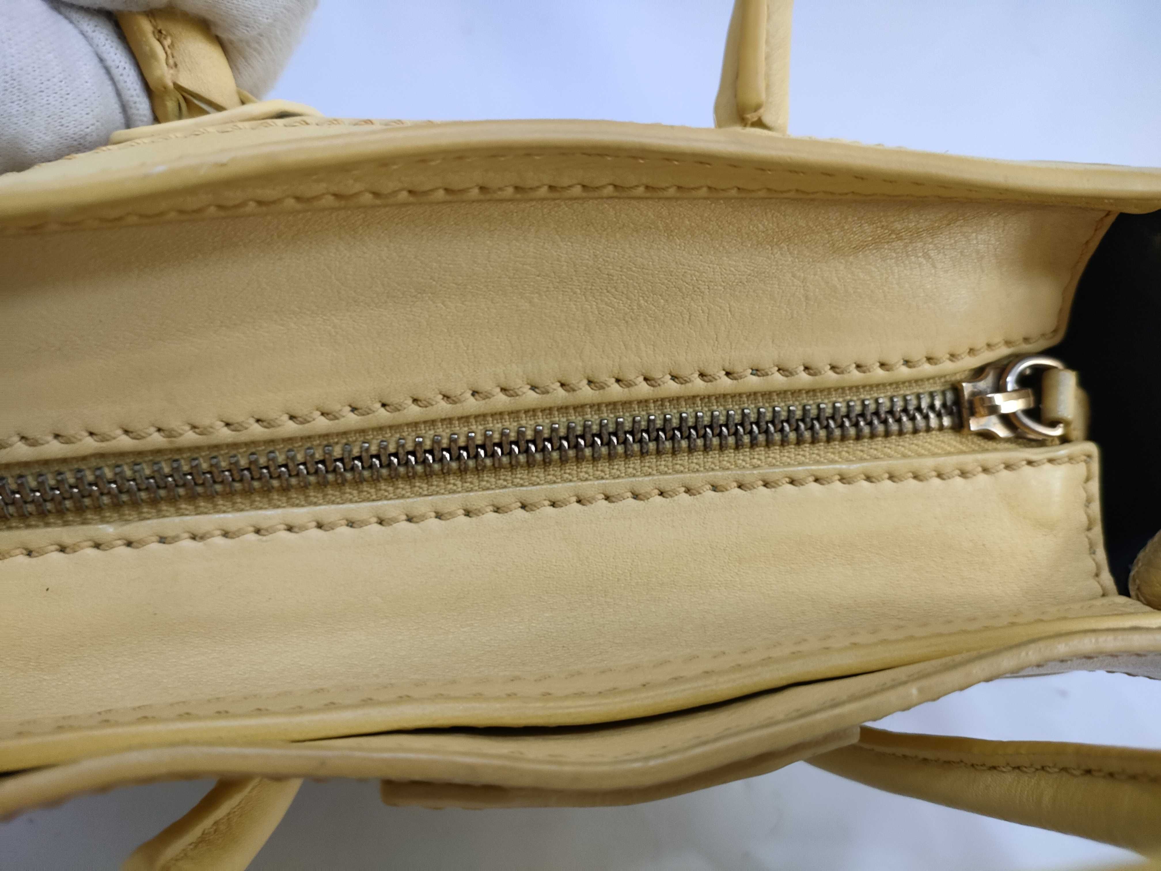 Luggage Nano Shopper Handbag, Yellow — view 6