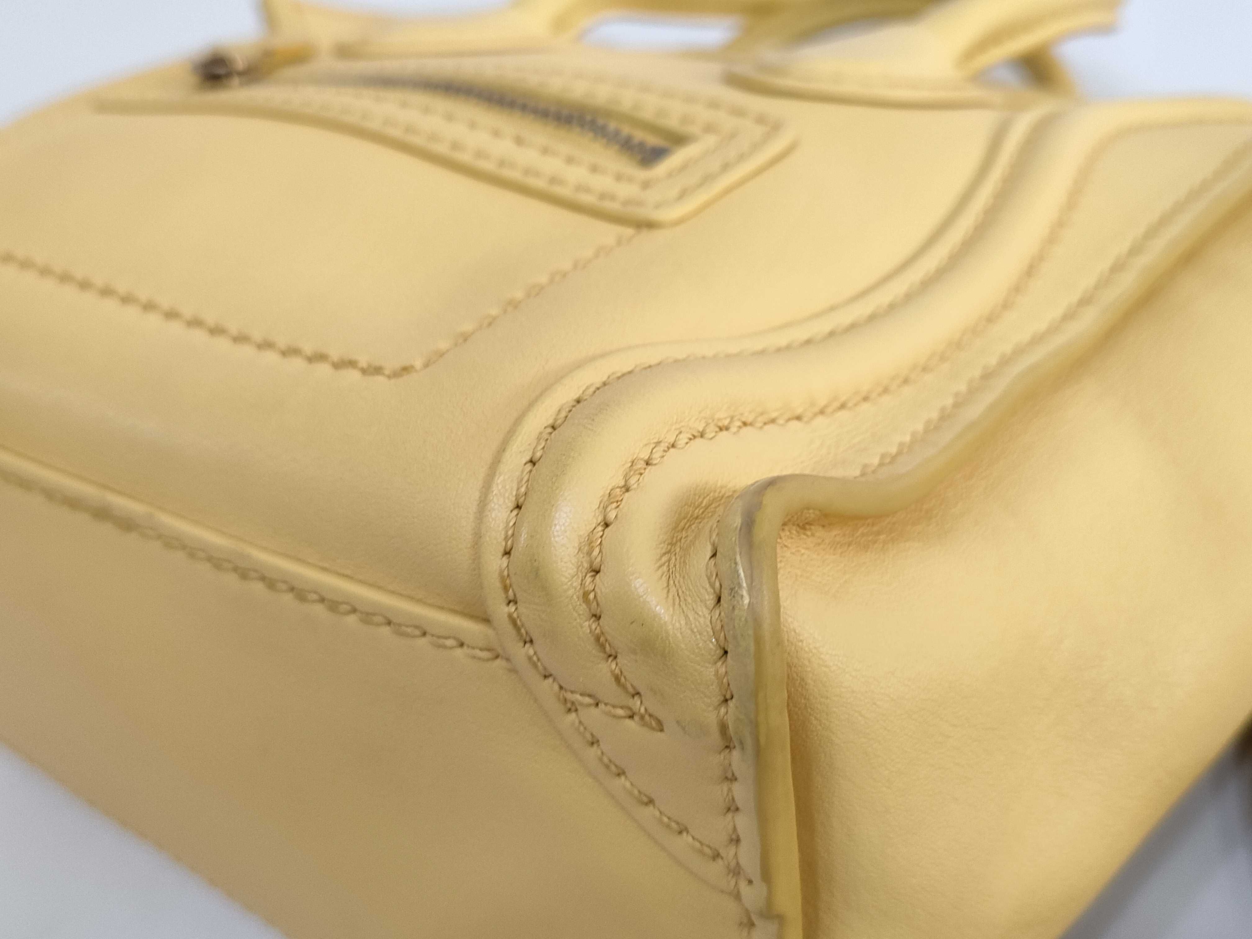Luggage Nano Shopper Handbag, Yellow — view 7