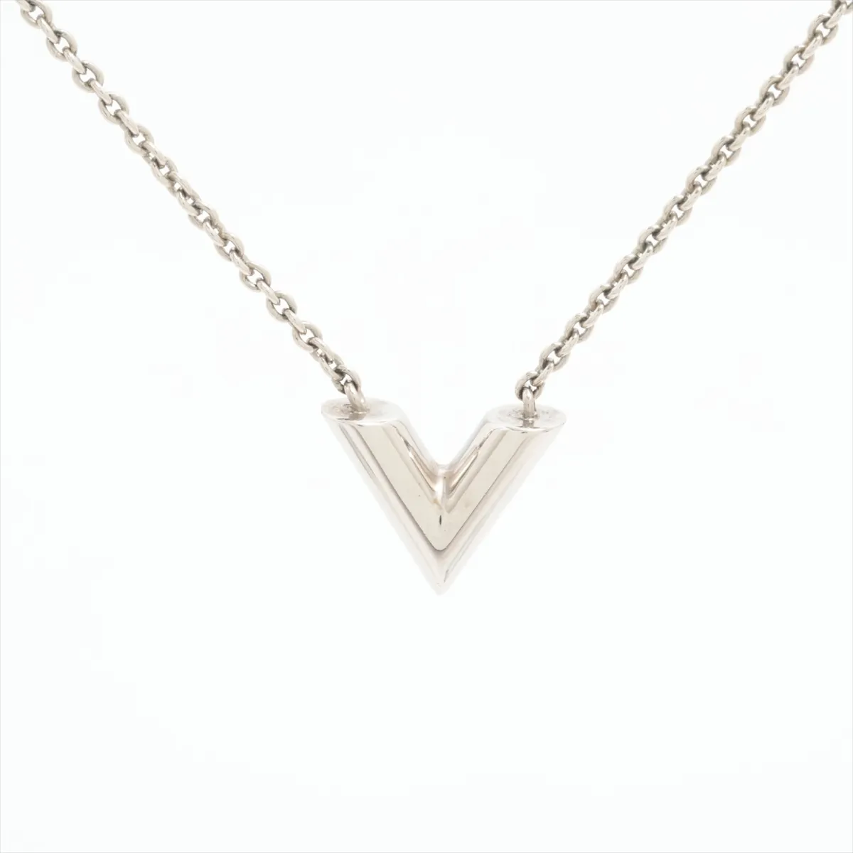 M63197 Essential V Necklace LE0270, GP Silver, with — view 2