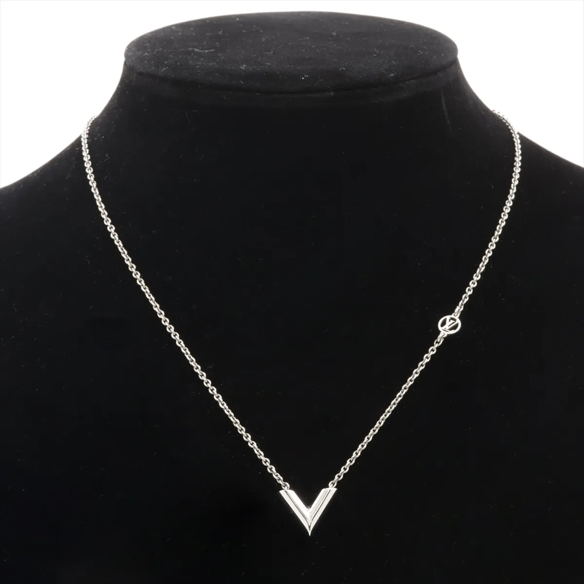 M63197 Essential V Necklace LE0270, GP Silver, with — view 5