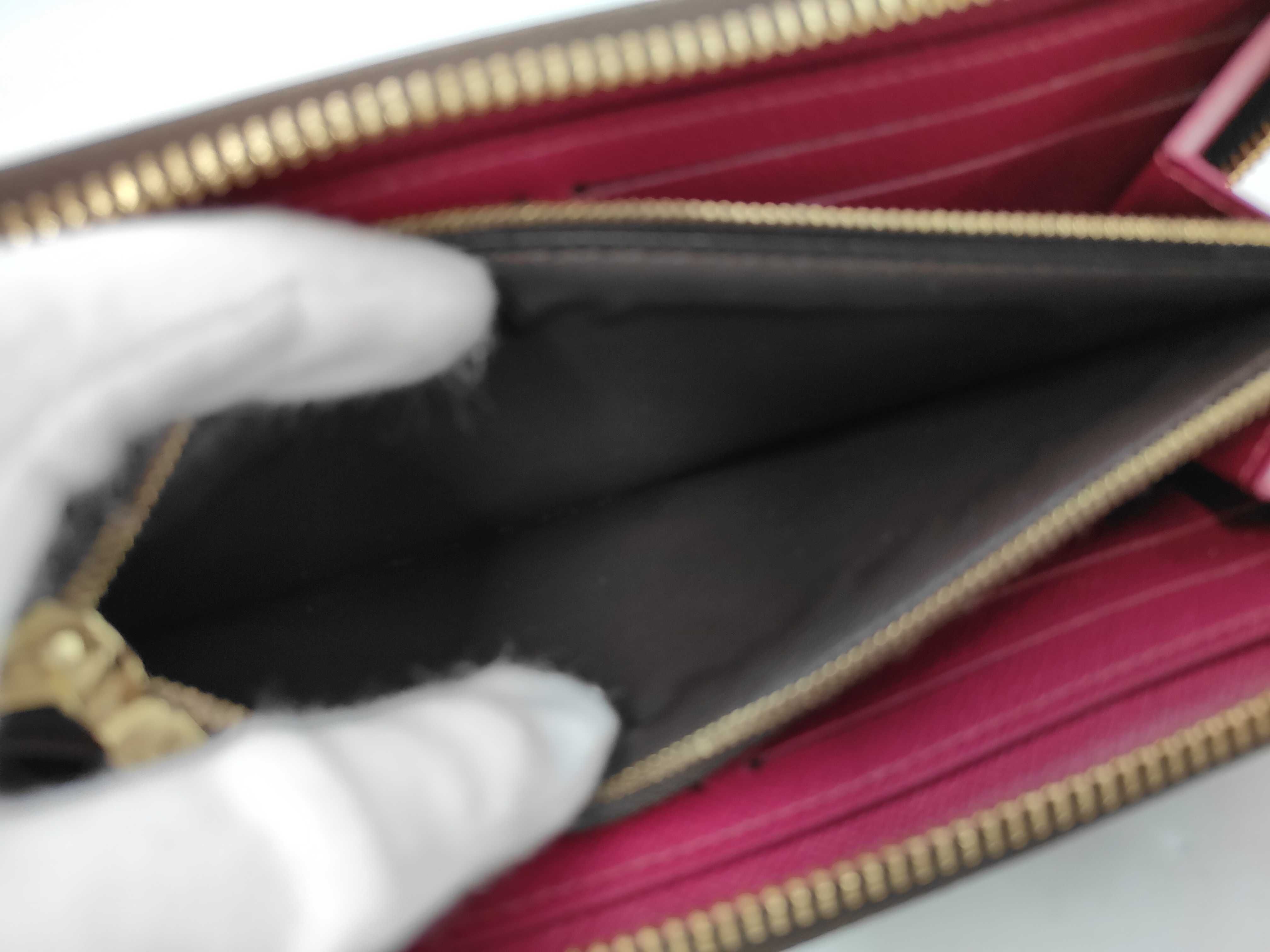 Monogram LV M60742 Monogram Portefeuille Clemence Fuchsia Long Wallet — view 7
