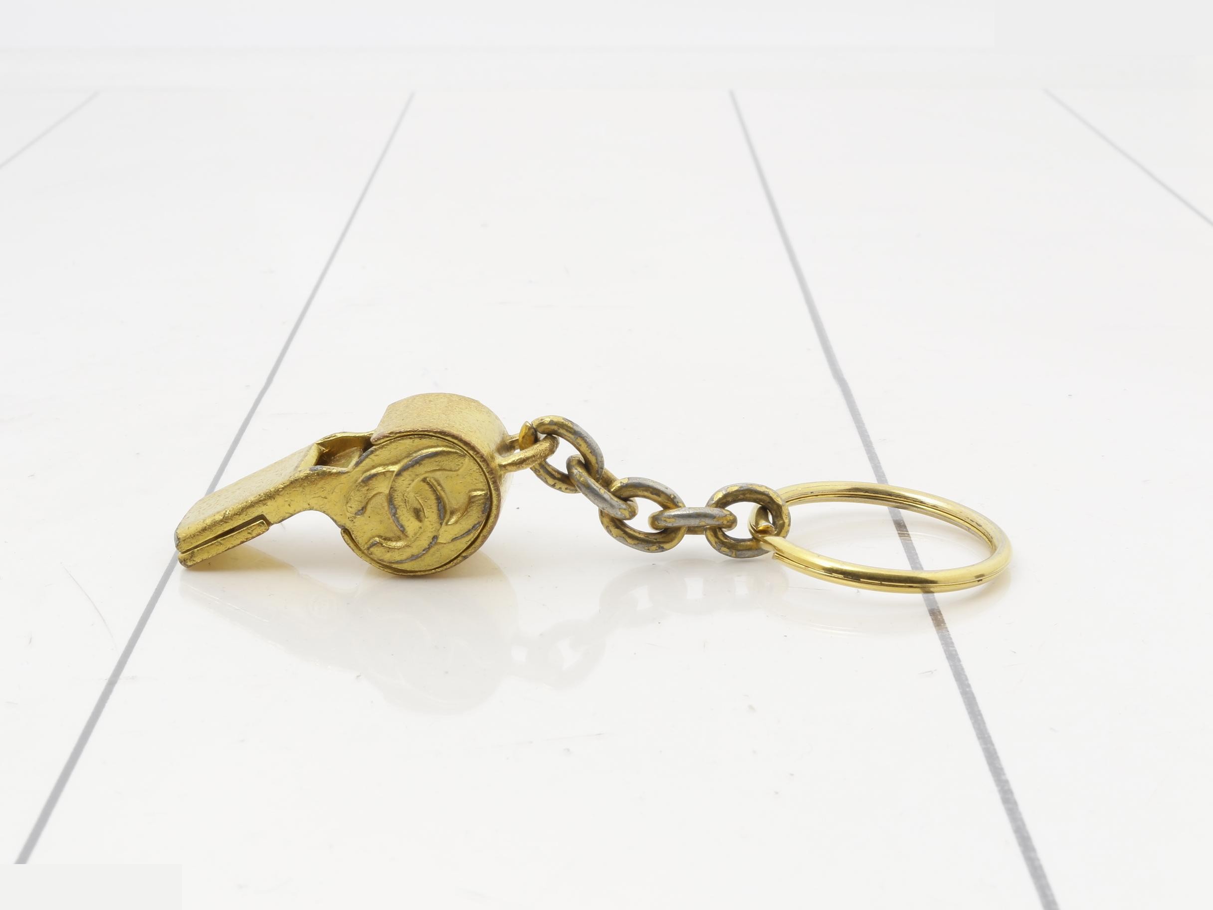 Keyring Whistle with Coco Mark Gold — view 3