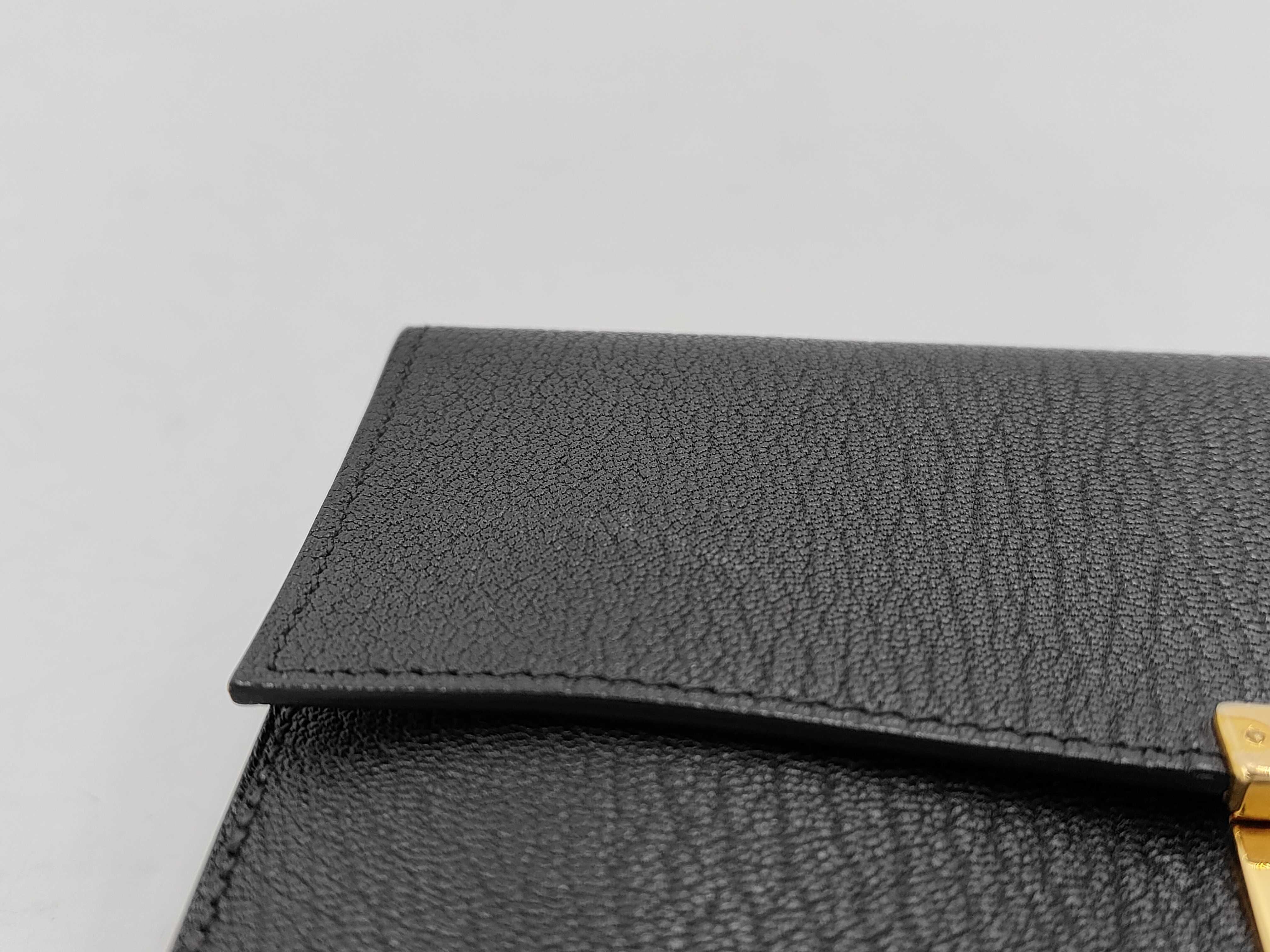 Clic 16 U stamp Chevre black shoulder bag — view 3