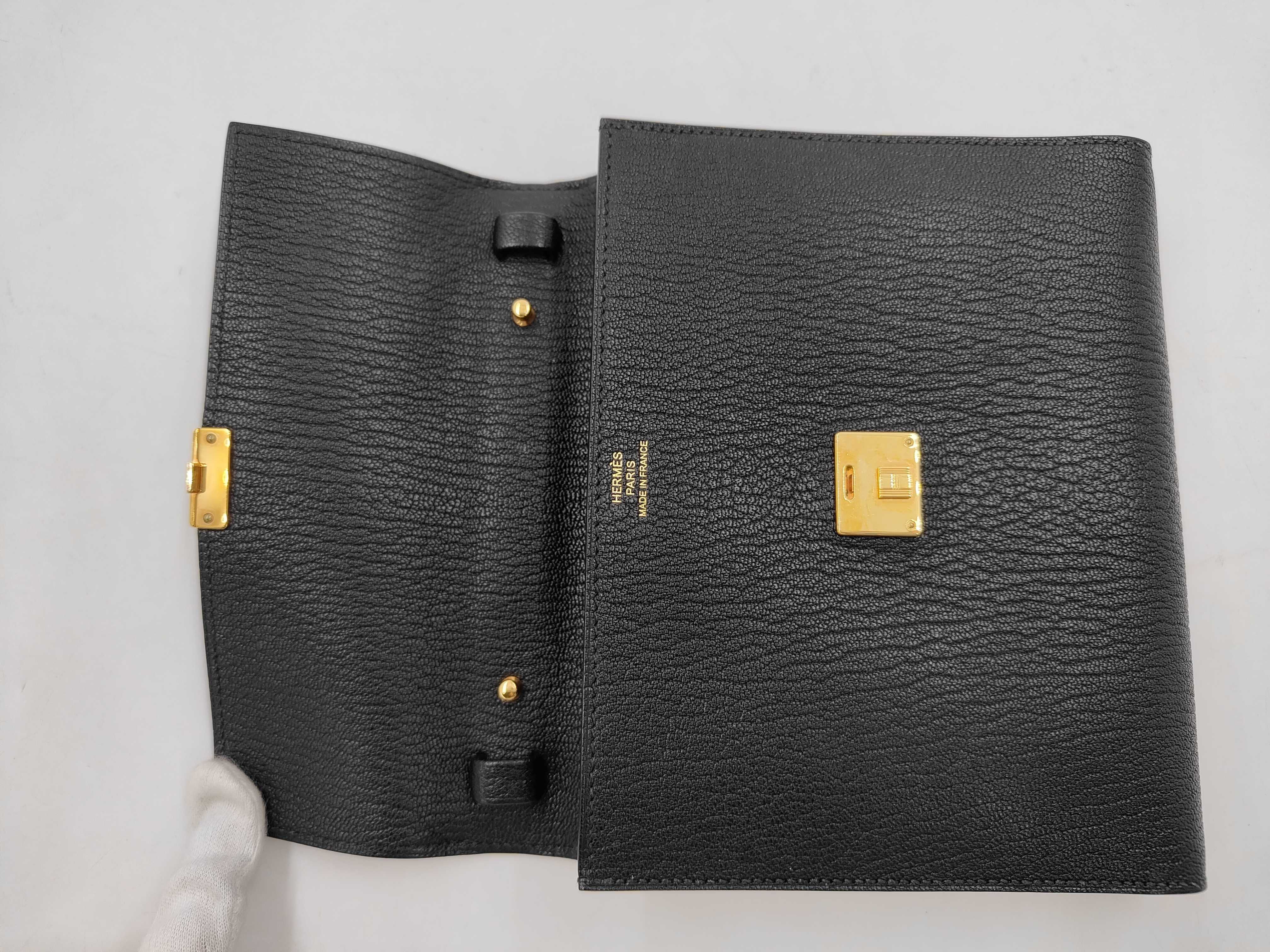 Clic 16 U stamp Chevre black shoulder bag — view 7