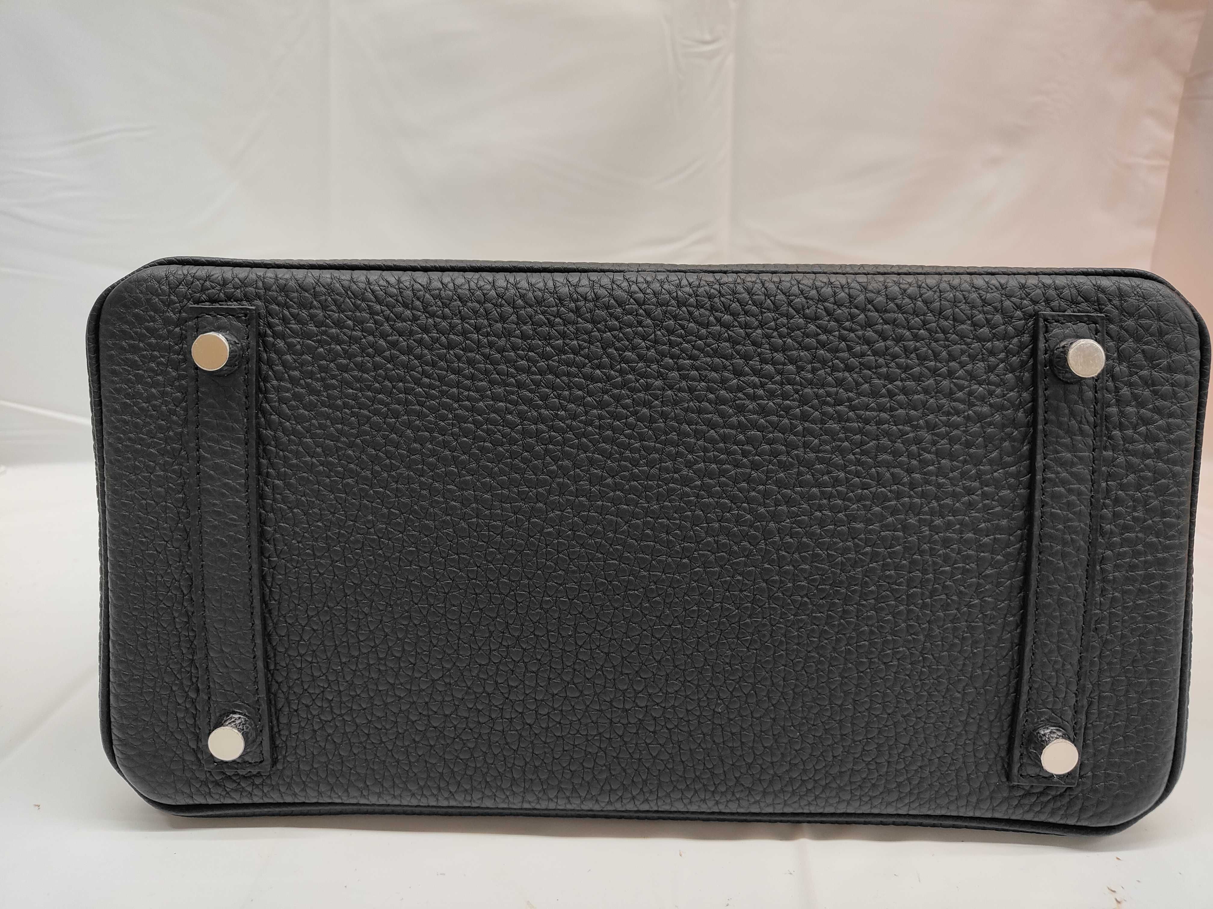 Birkin 30 Togo Black Silver Hardware G Stamp Handbag — view 3