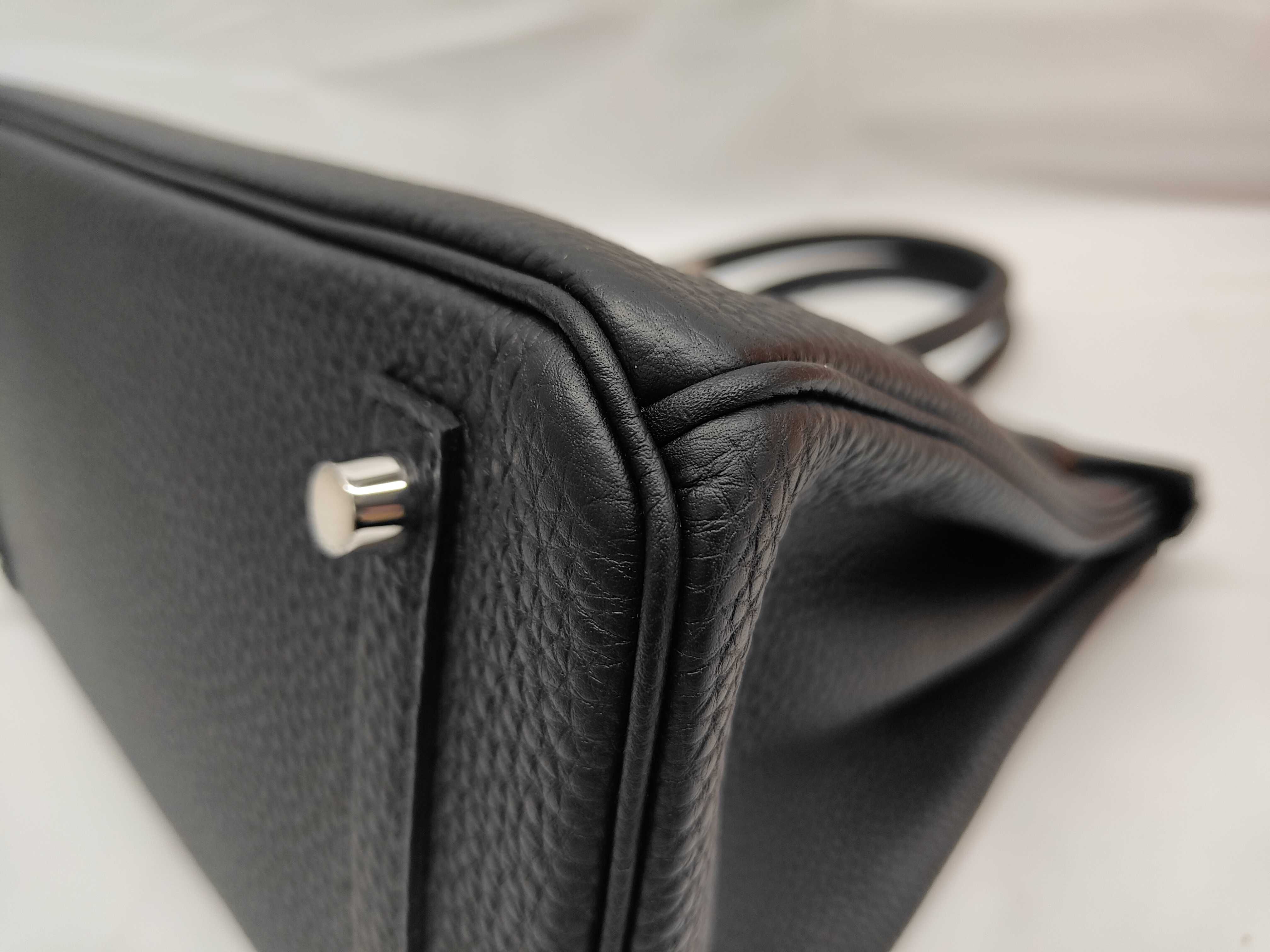 Birkin 30 Togo Black Silver Hardware G Stamp Handbag — view 4