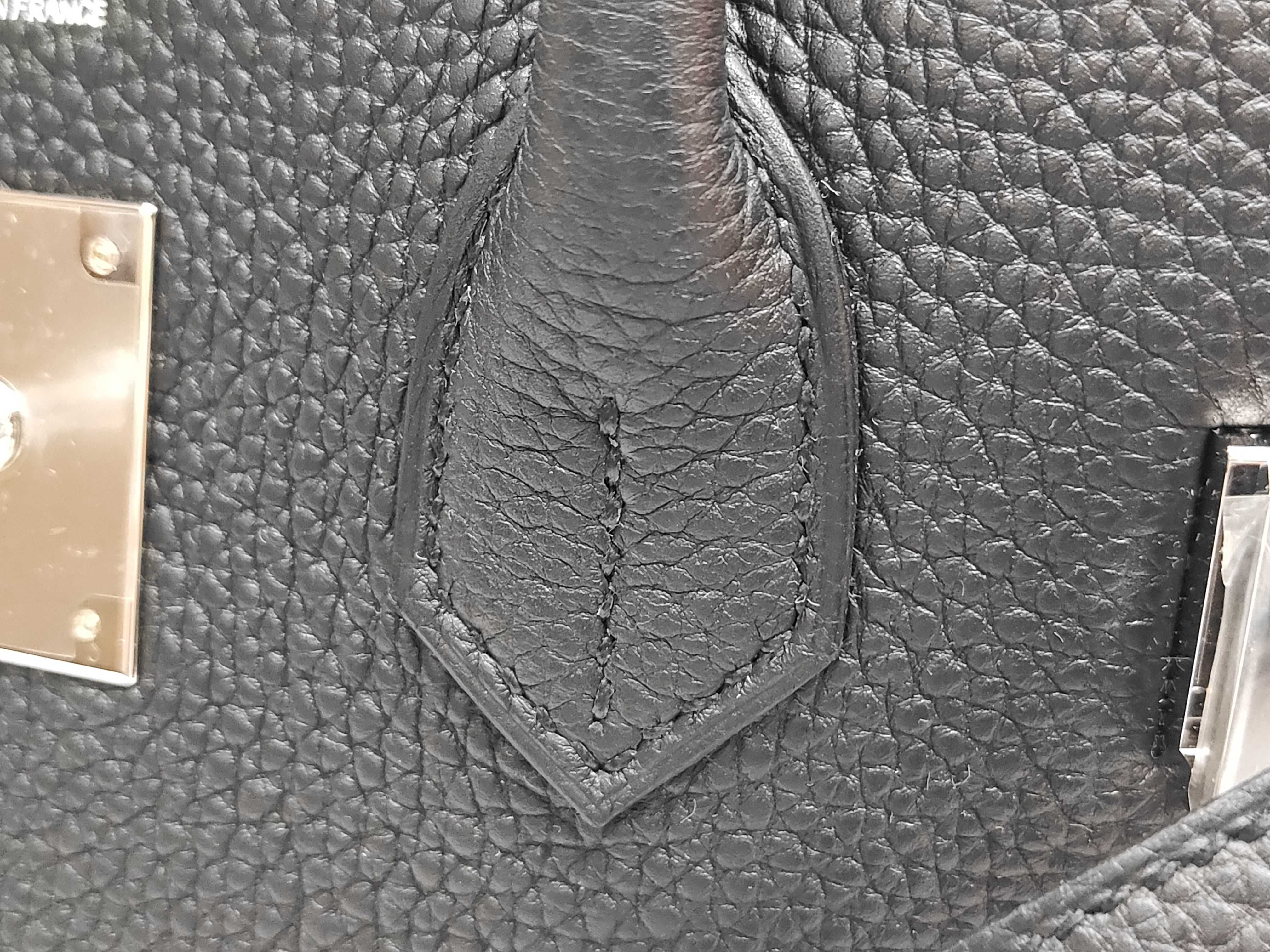 Birkin 30 Togo Black Silver Hardware G Stamp Handbag — view 7