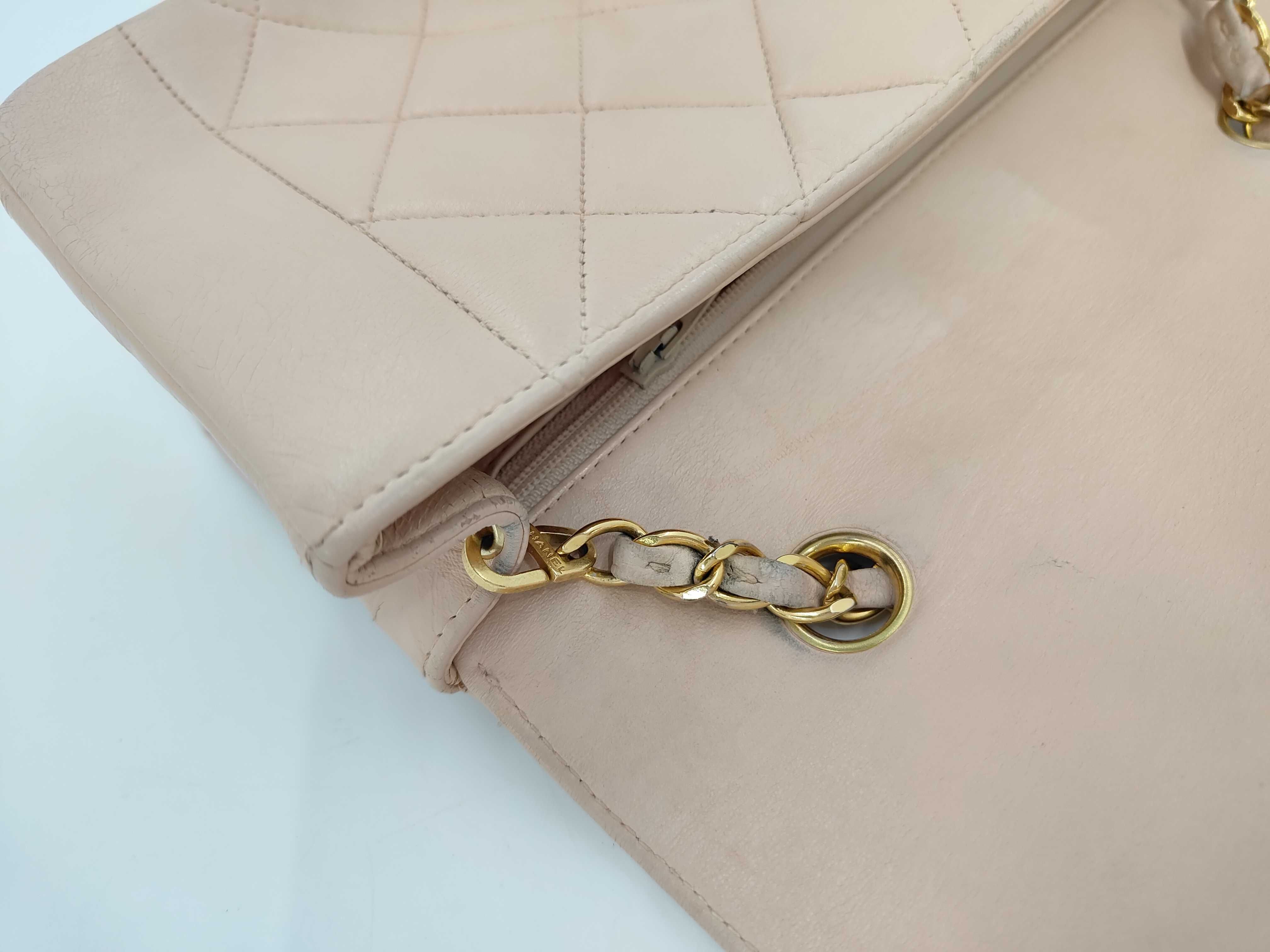 Lambskin Diana 20 Pink Shoulder Bag (with missing screw) — view 7