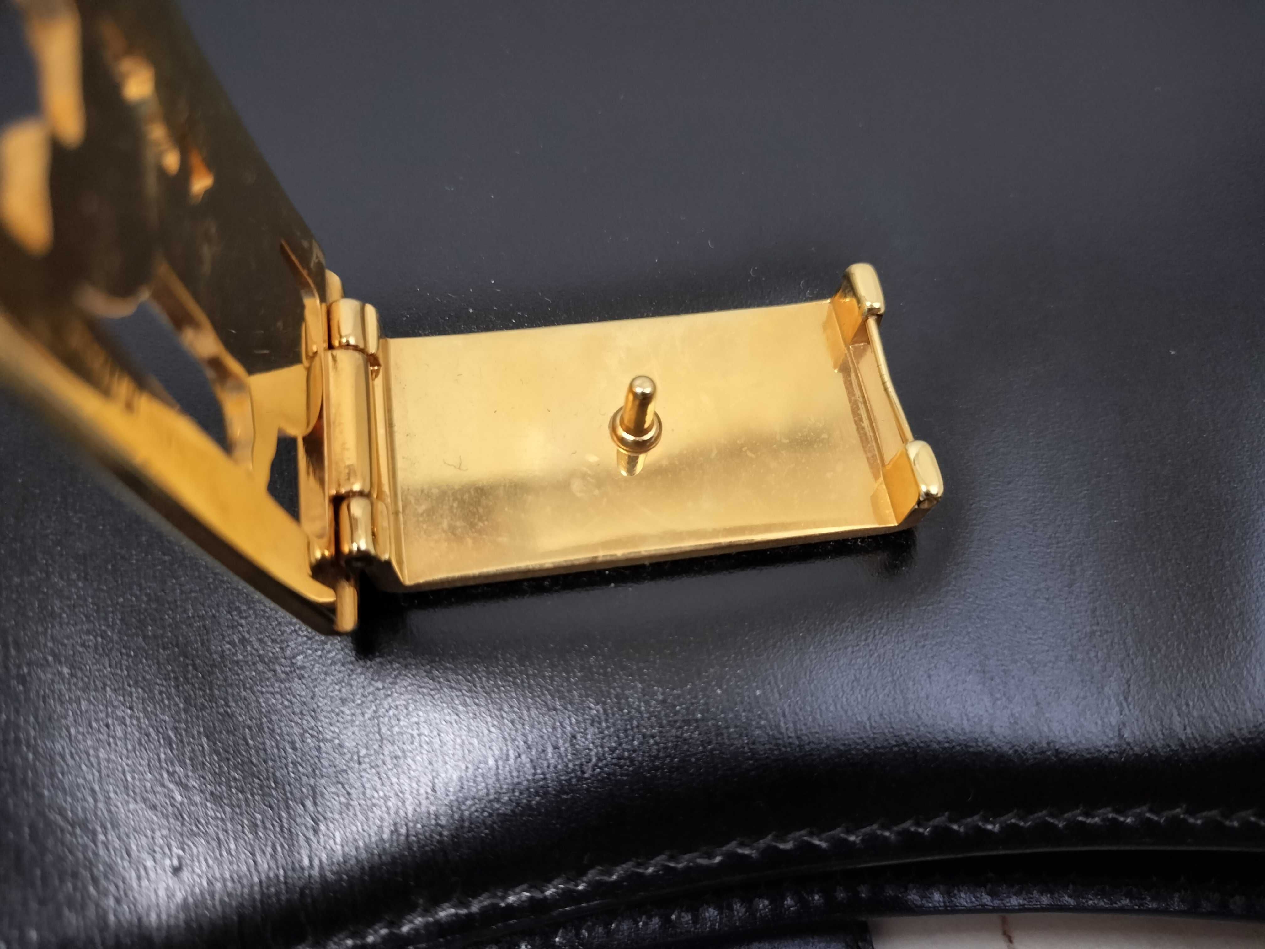 Vintage Box Calf Shoulder Bag, Black MC96 Shoulder Bag — view 14