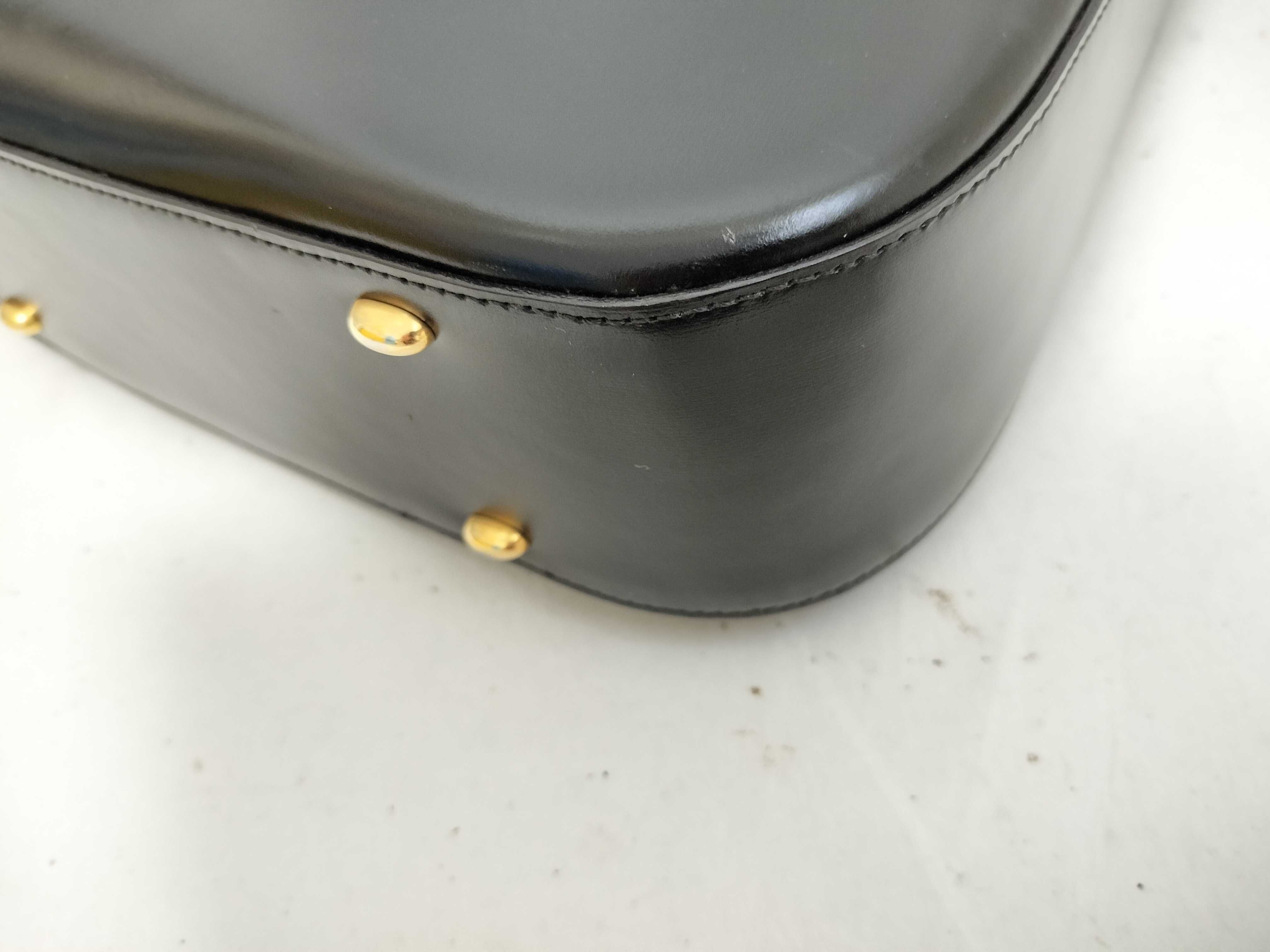 Vintage Box Calf Shoulder Bag, Black MC96 Shoulder Bag — view 6