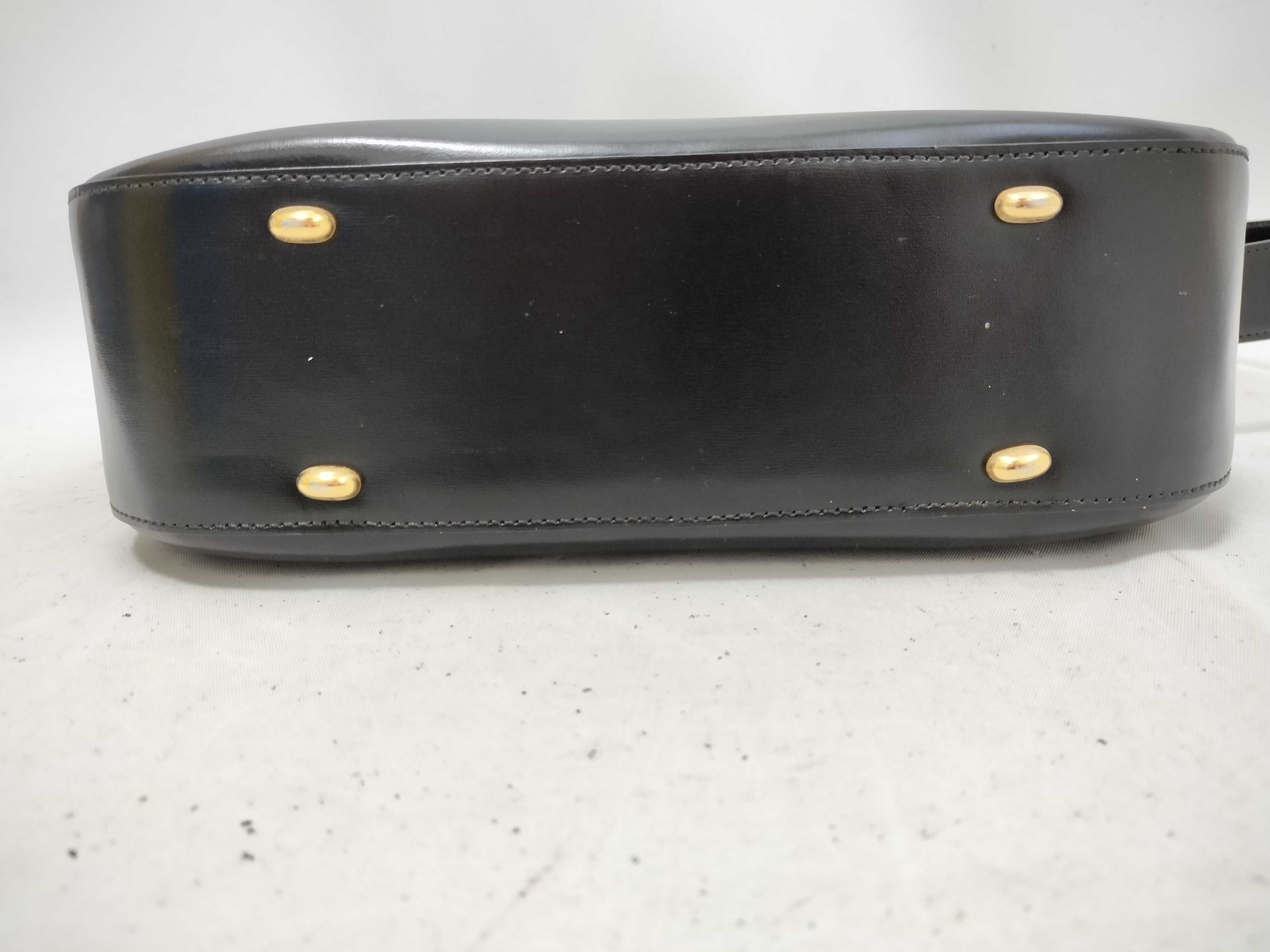 Vintage Box Calf Shoulder Bag, Black MC96 Shoulder Bag — view 7