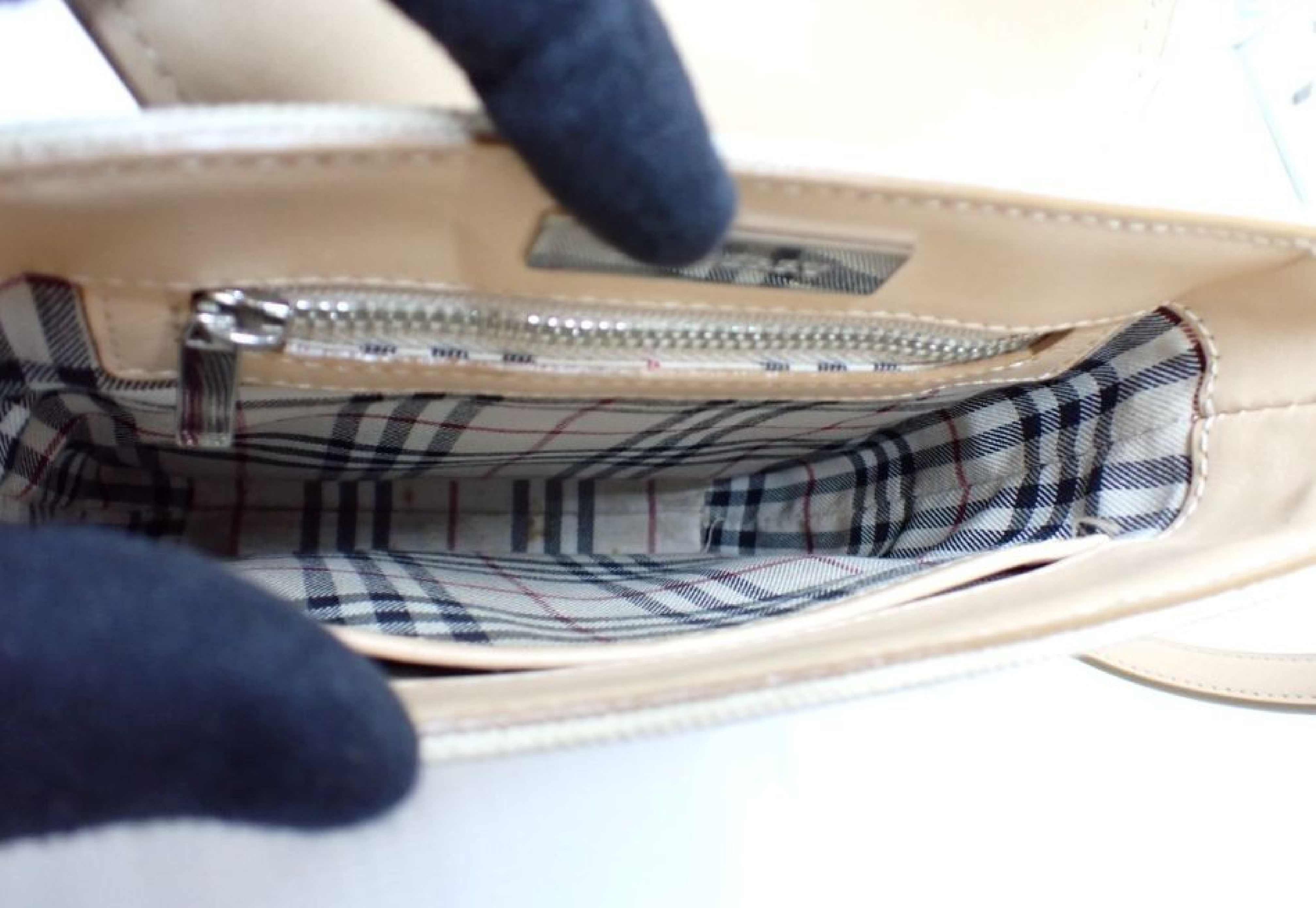 Shoulder Bag with Checkered Interior — view 6
