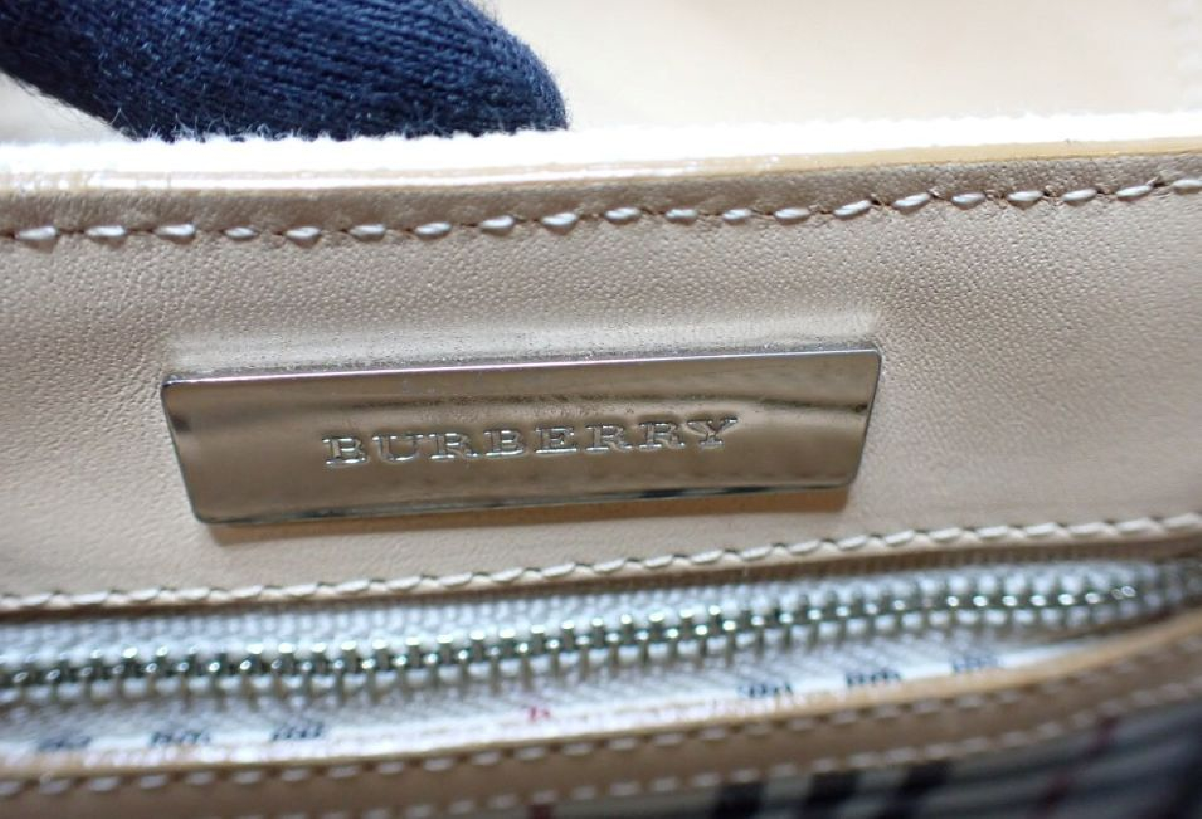 Shoulder Bag with Checkered Interior — view 7