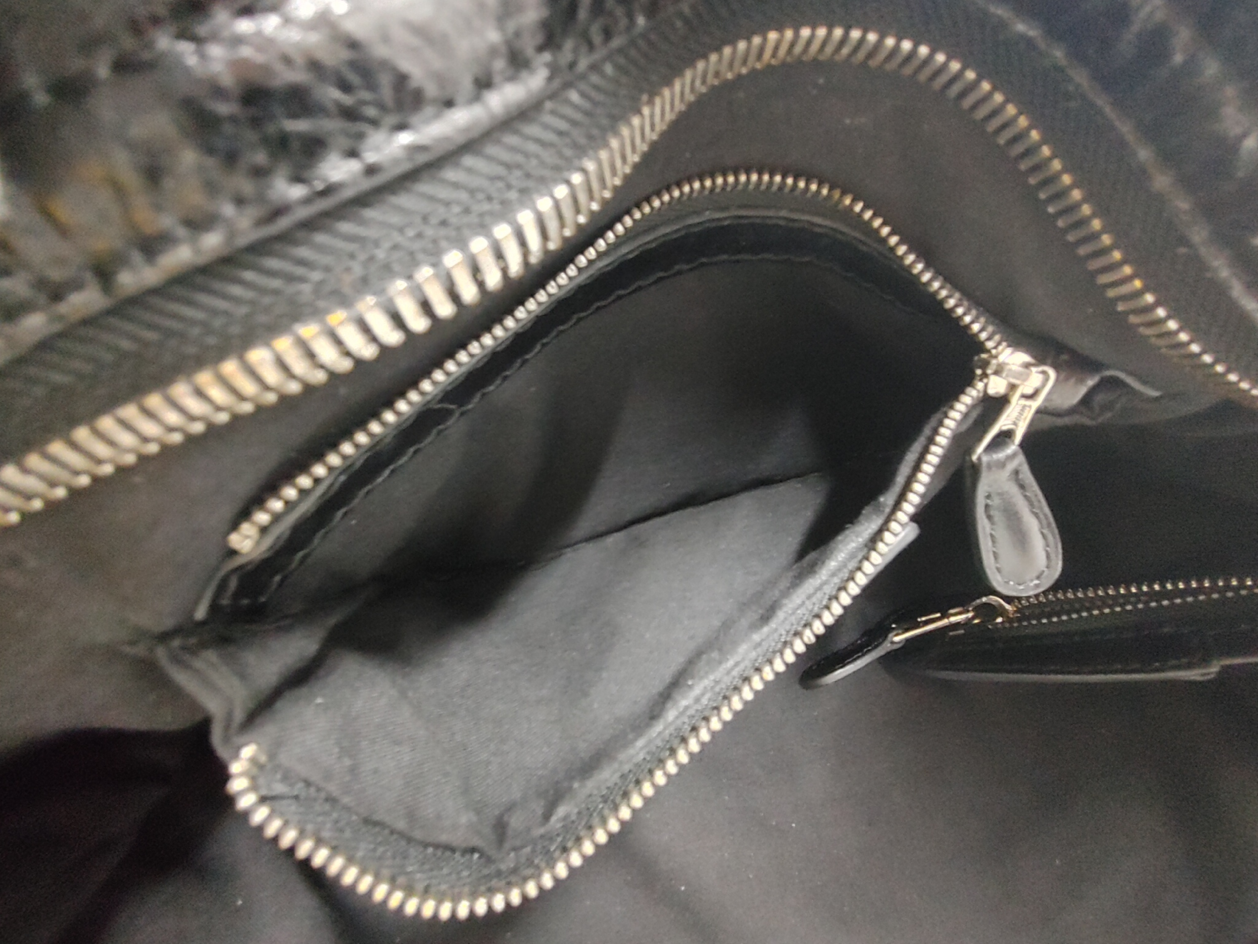 Giant City Handbag with Mirror, Studded Leather, Black Handbag — view 13
