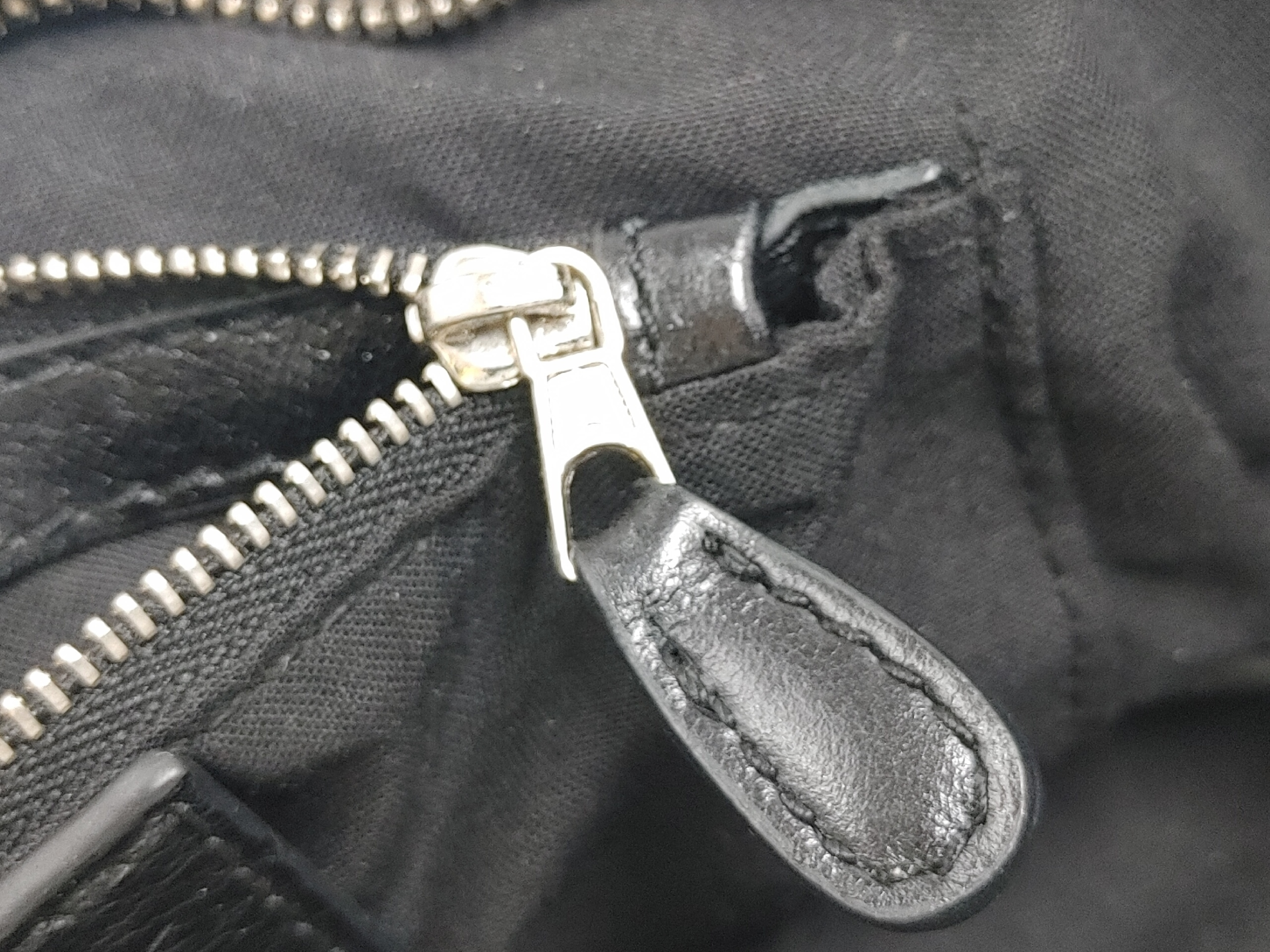 Giant City Handbag with Mirror, Studded Leather, Black Handbag — view 14