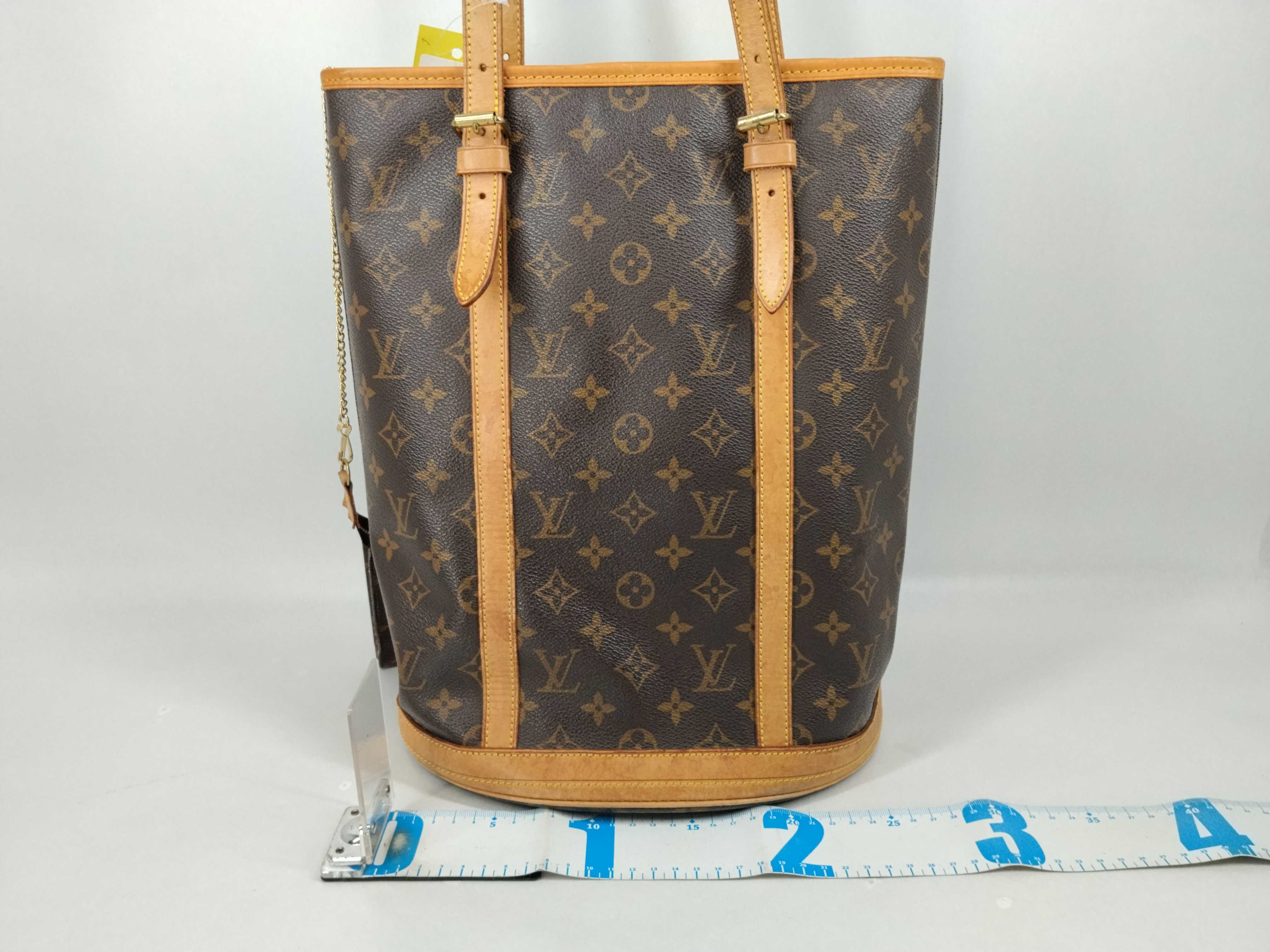 Monogram Bucket Tote Bag with Pouch — view 2