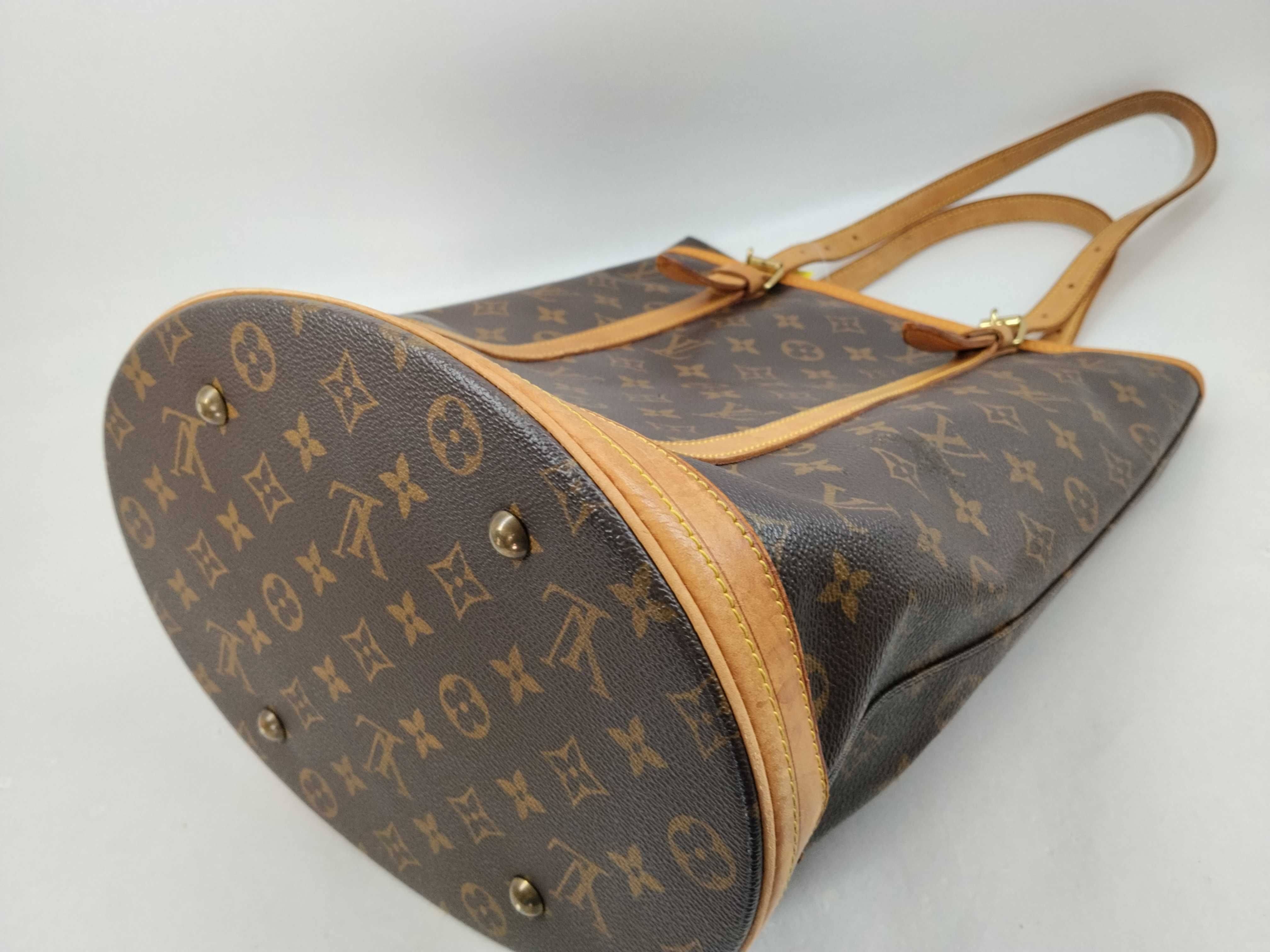 Monogram Bucket Tote Bag with Pouch — view 6