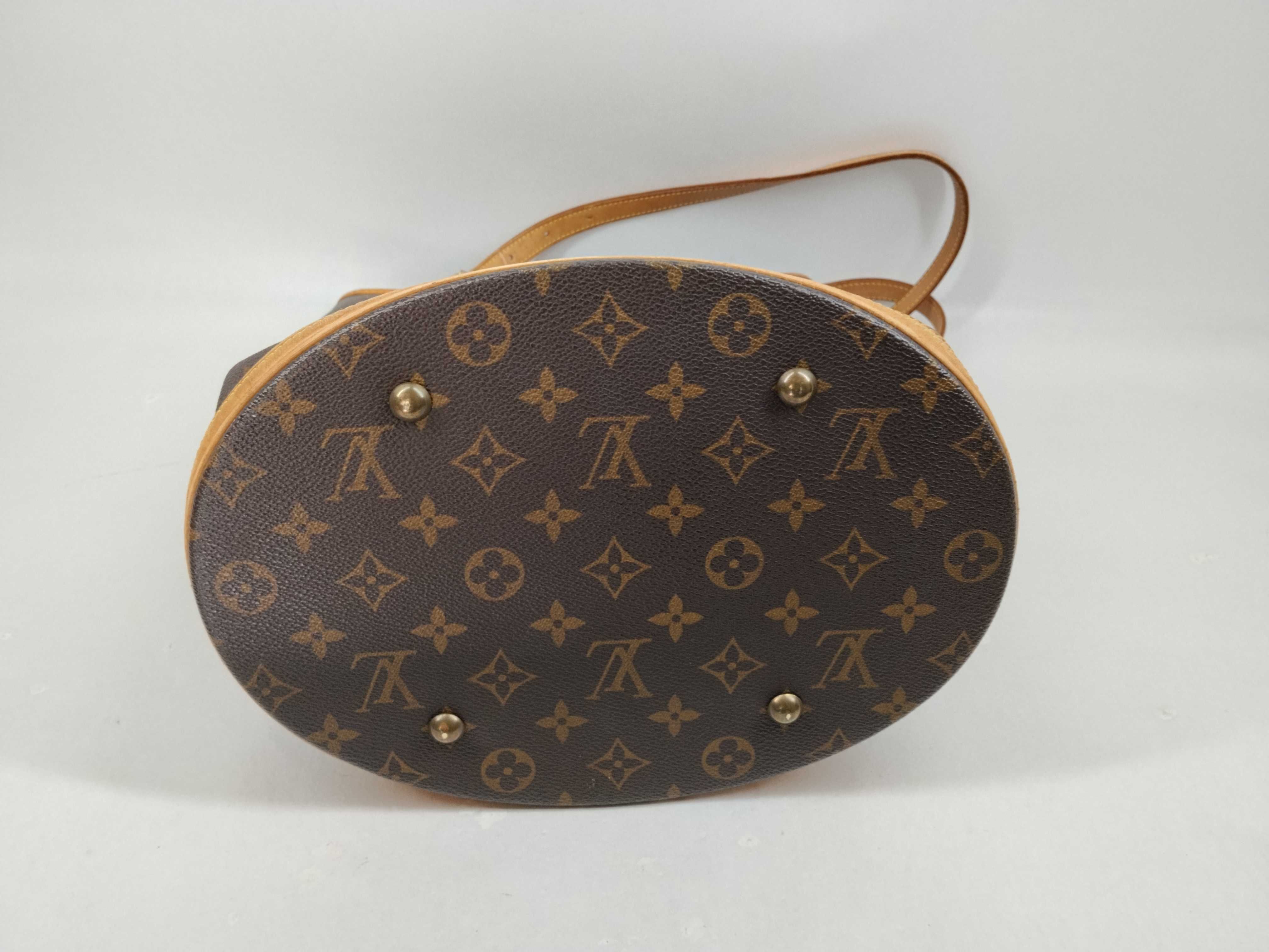 Monogram Bucket Tote Bag with Pouch — view 7