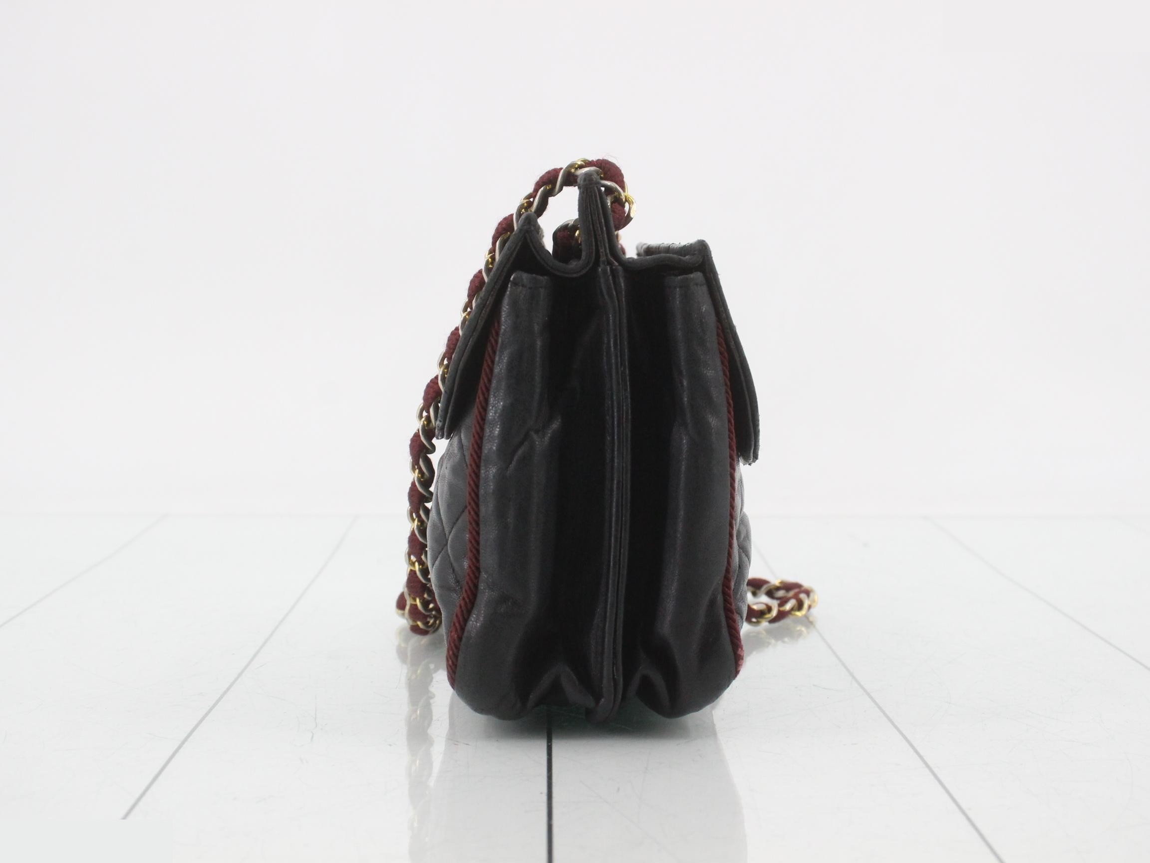 Matelassé Lambskin Coco Mark Shoulder Bag, Bicolor — view 3