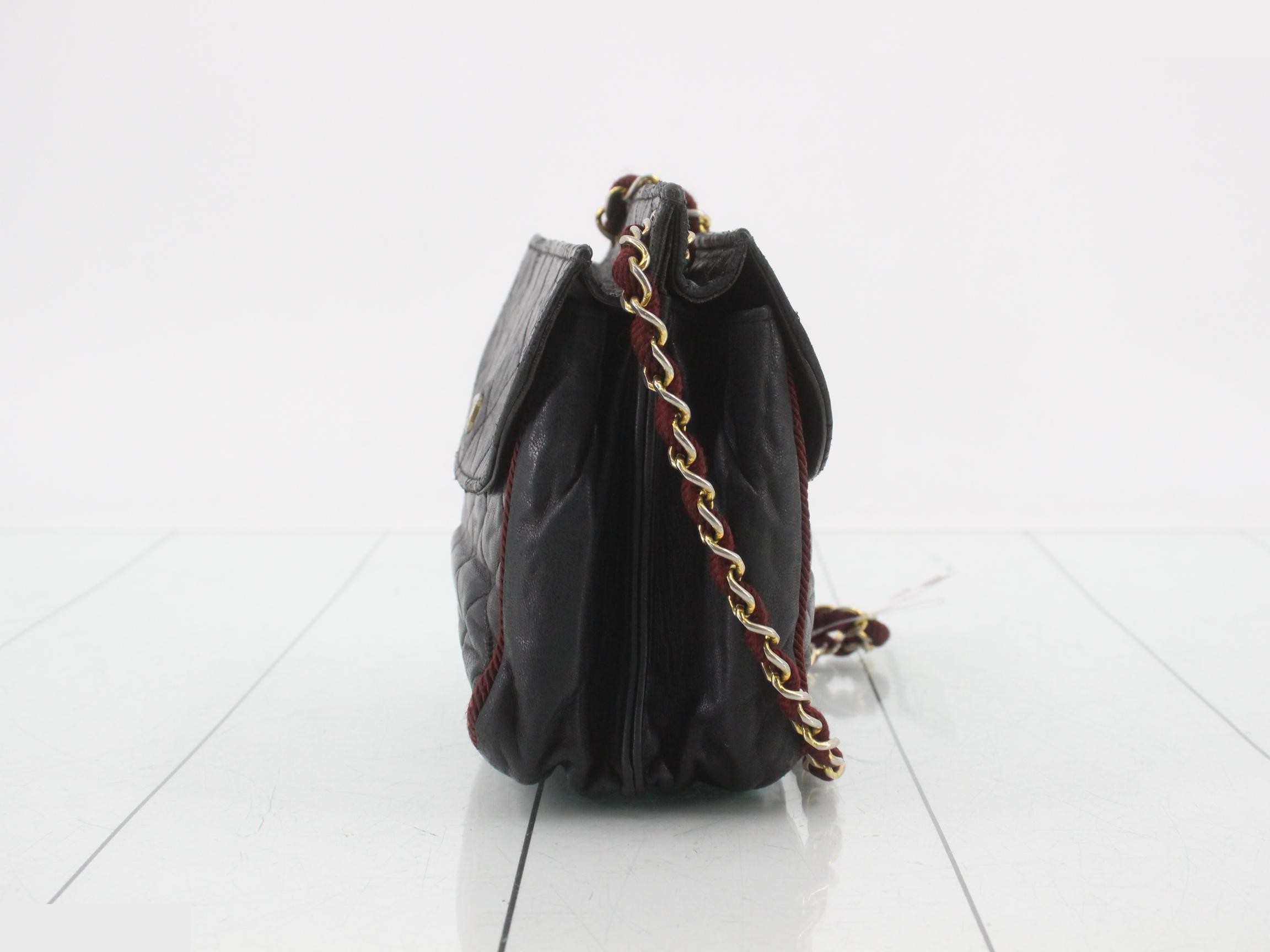 Matelassé Lambskin Coco Mark Shoulder Bag, Bicolor — view 4