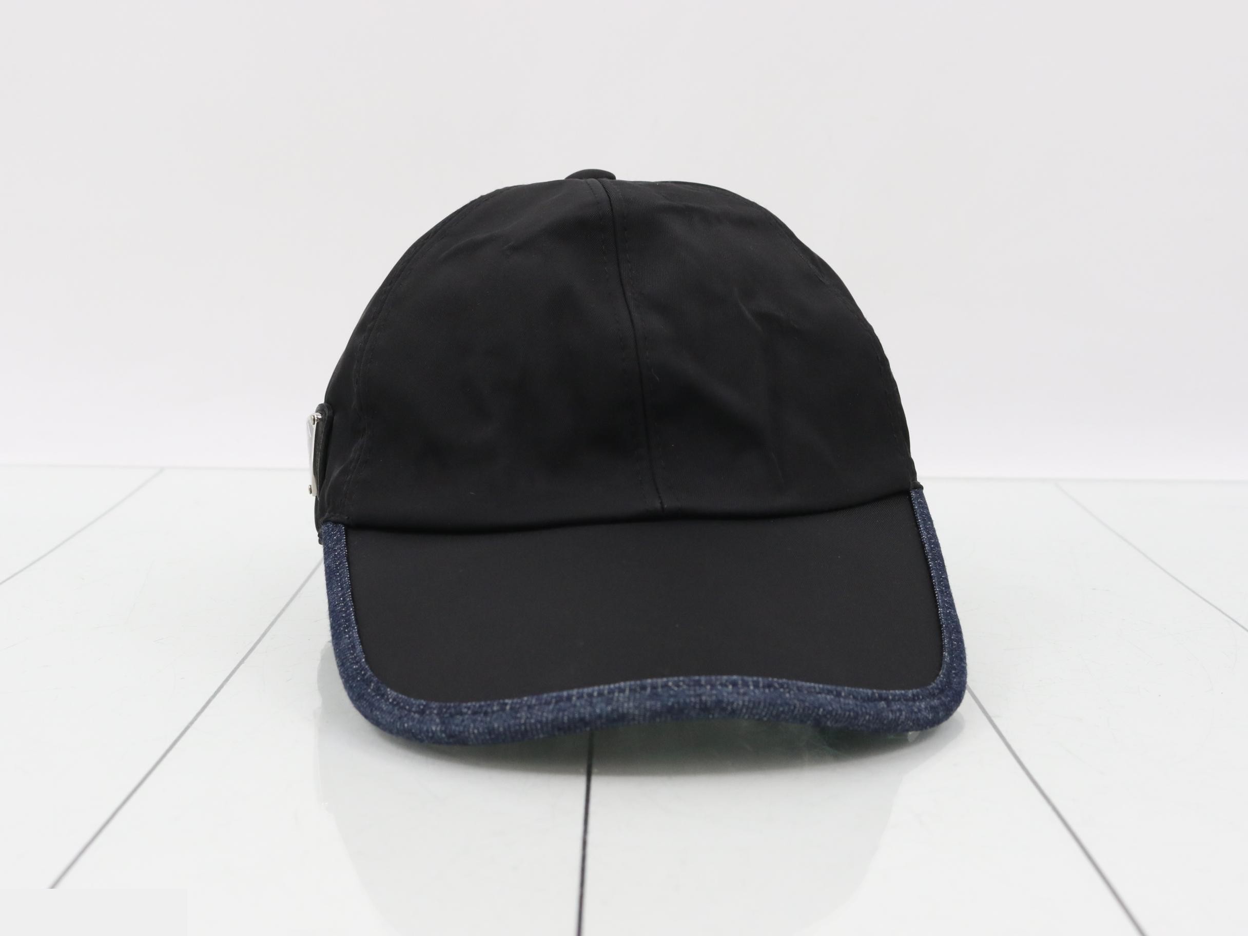 Nylon denim cap with tags