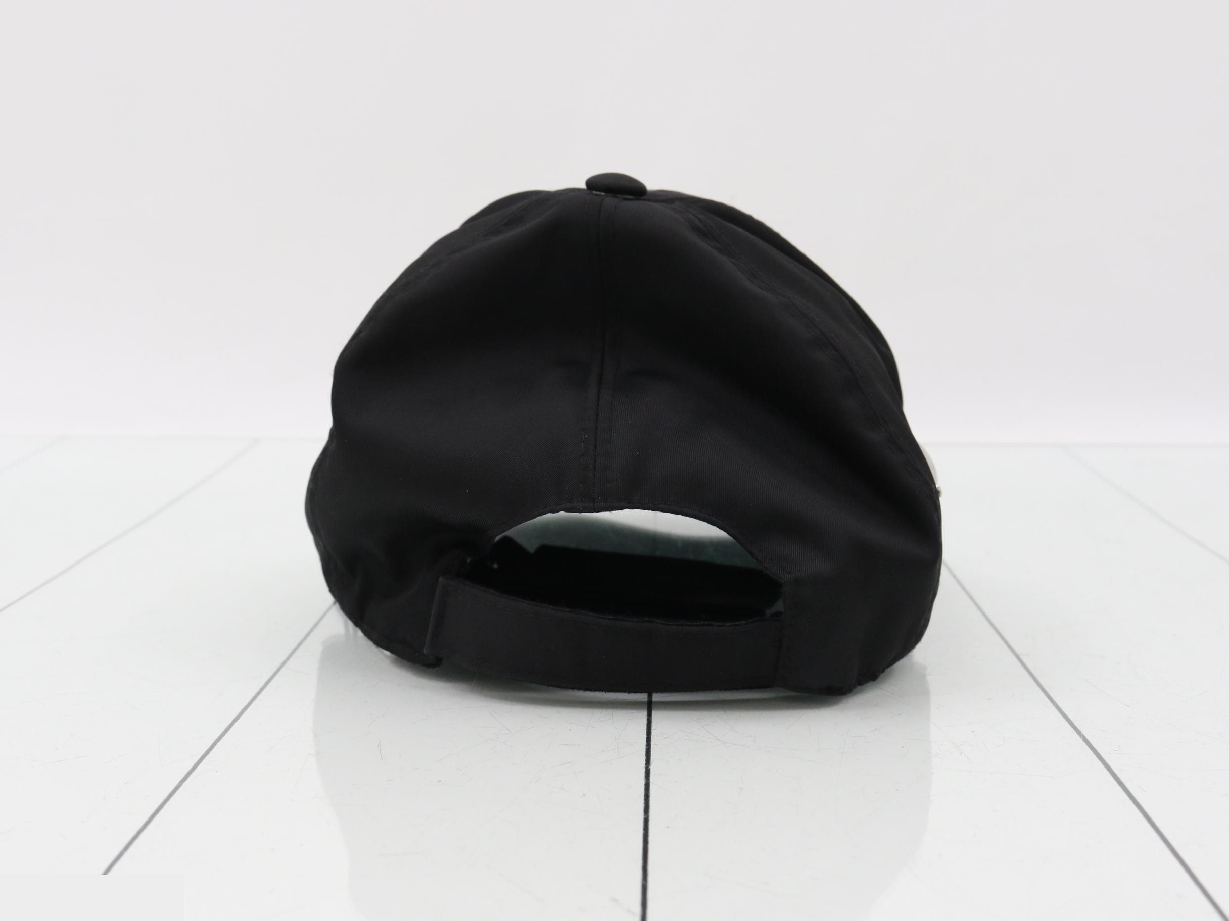 Nylon denim cap with tags — view 2