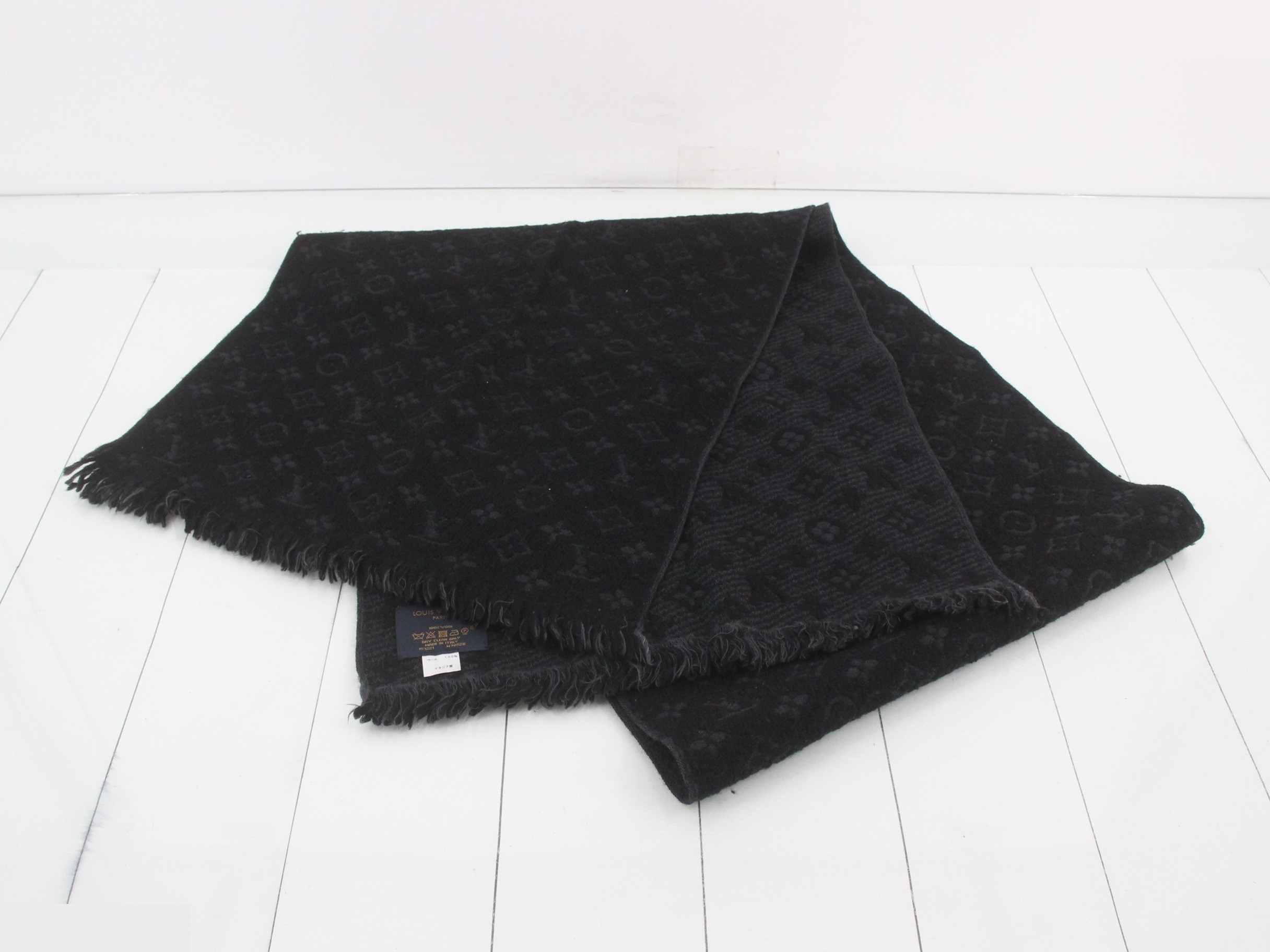 Monogram scarf with tag — view 2