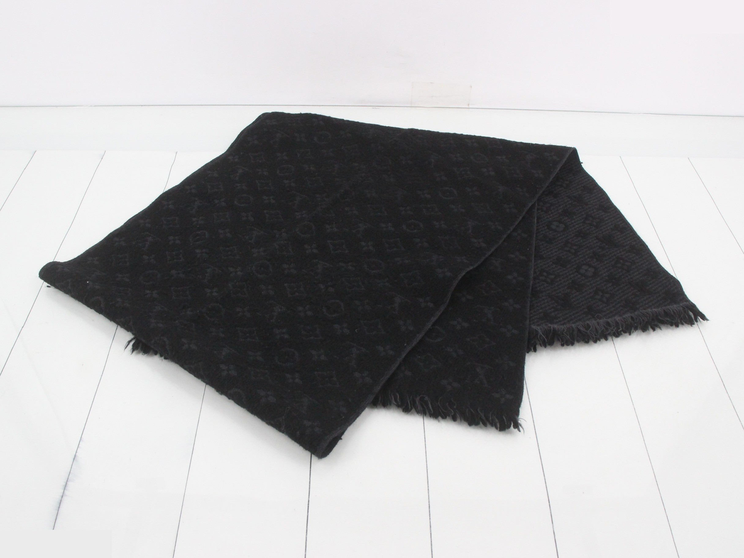 Monogram scarf with tag — view 3