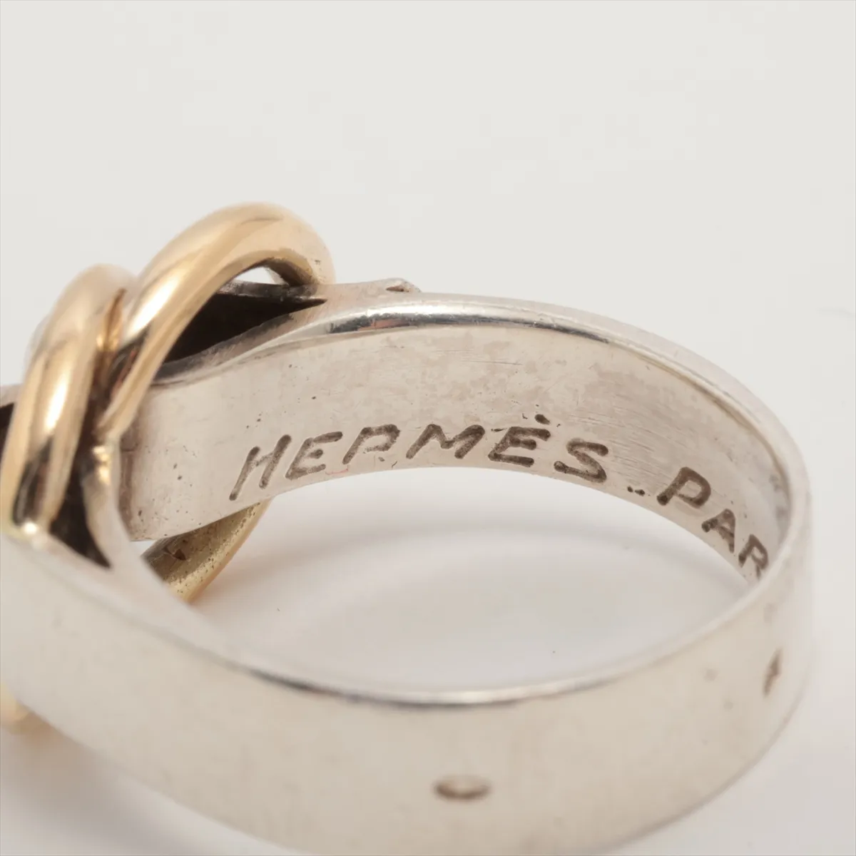 Deux Ano Ring, 925 x 750 mm, 6.3g, Silver x Gold. Shows signs of wear, — view 3